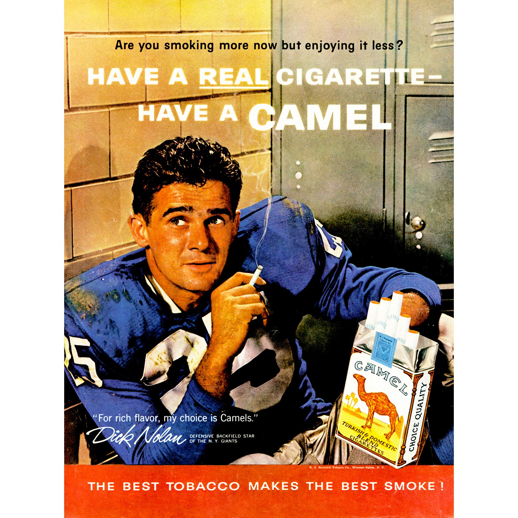 1954 Magazine Advertisement Page Camel Cigarettes Pack Dick Powell Smoking Ad | UK