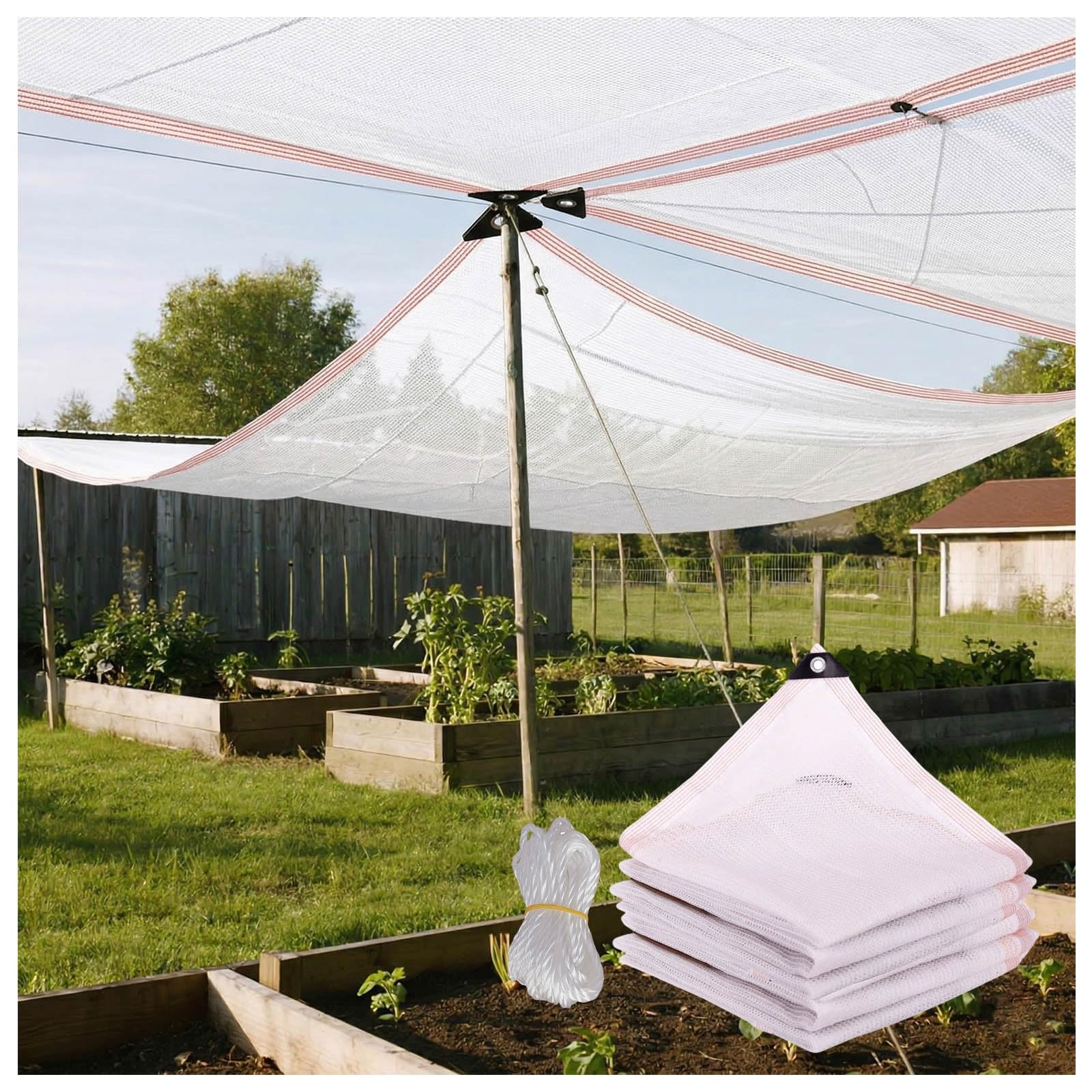 Toile d'ombrage net HDPE 50% ultra-résistante pour grand couvert