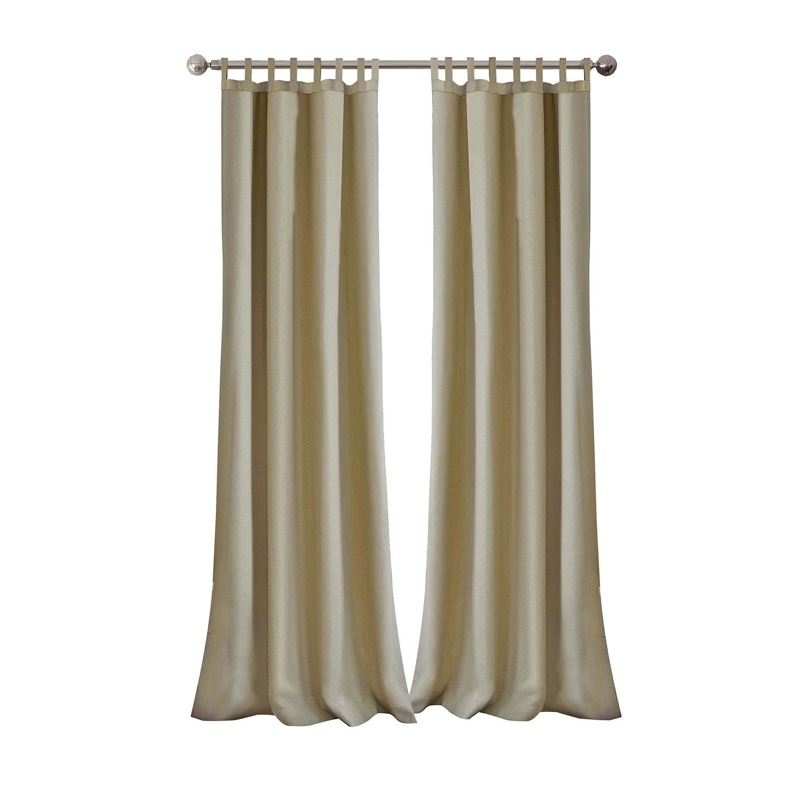 Elrene Home Fashions Matine Weatherproof Tab-Top Indoor/Outdoor Solid Color Curtain Panel for Porch, Pergola, Patio, Deck, 52”W x 108”L, Taupe — image 1