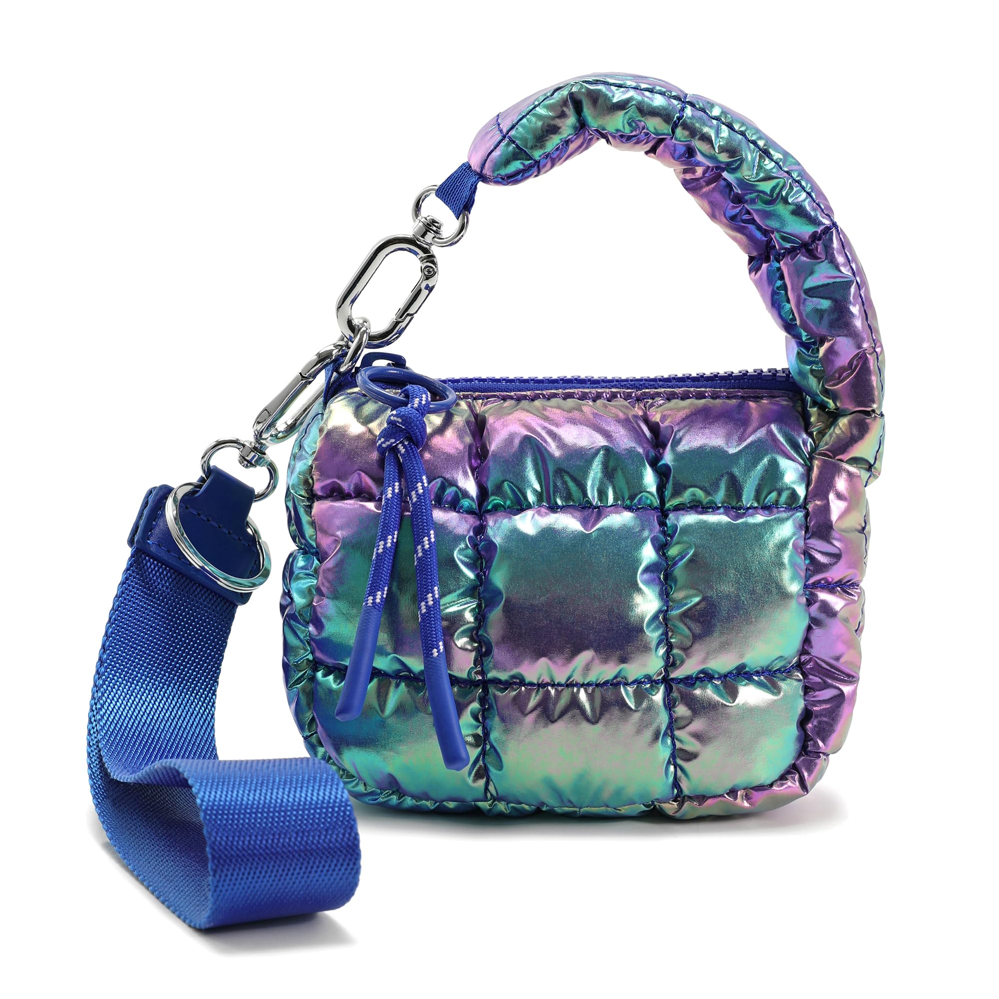 Mini Quilted Wristlet Bag for Women, Puffer Handbags,Evening Bags,Charm Lipstick Bag,Cute bag Charm for Gift
