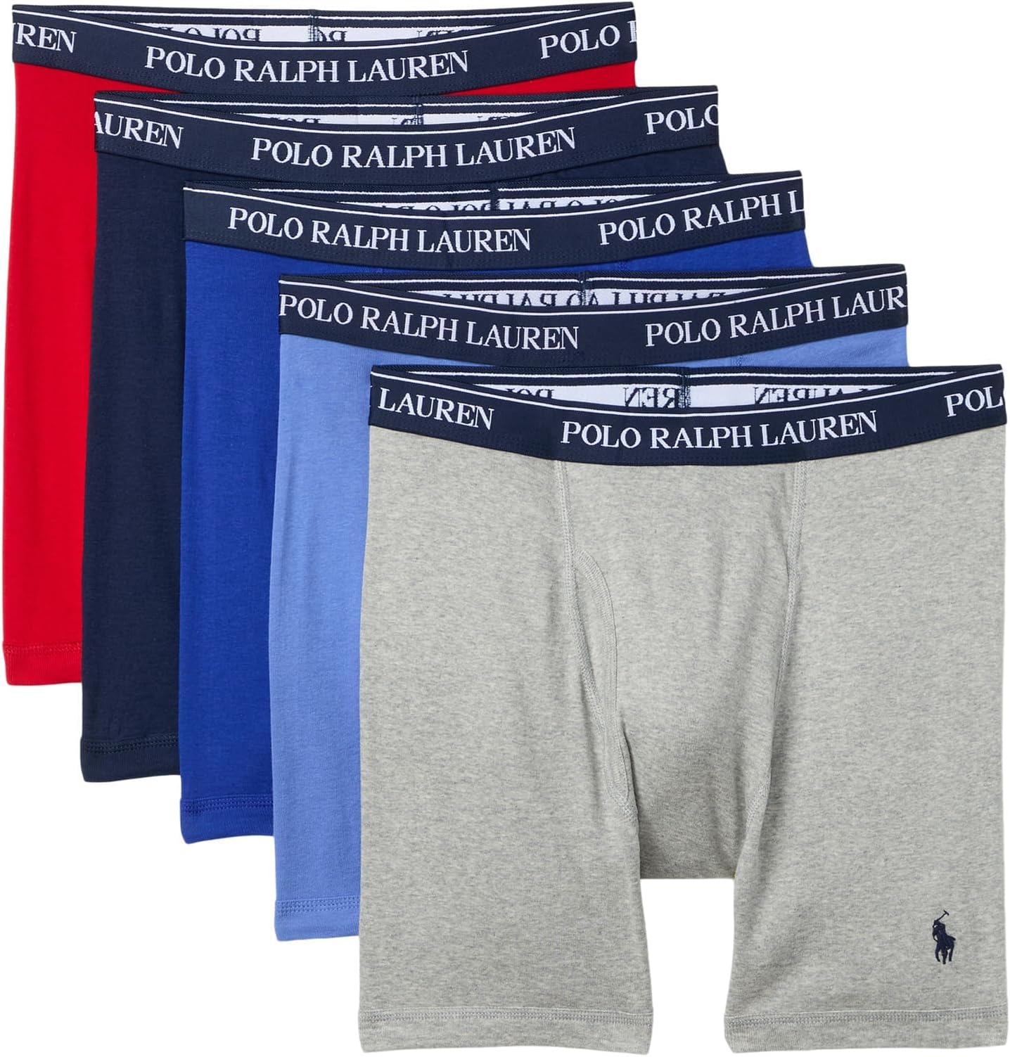 Men's Classic Fit Cotton Boxer Briefs 5 Pack