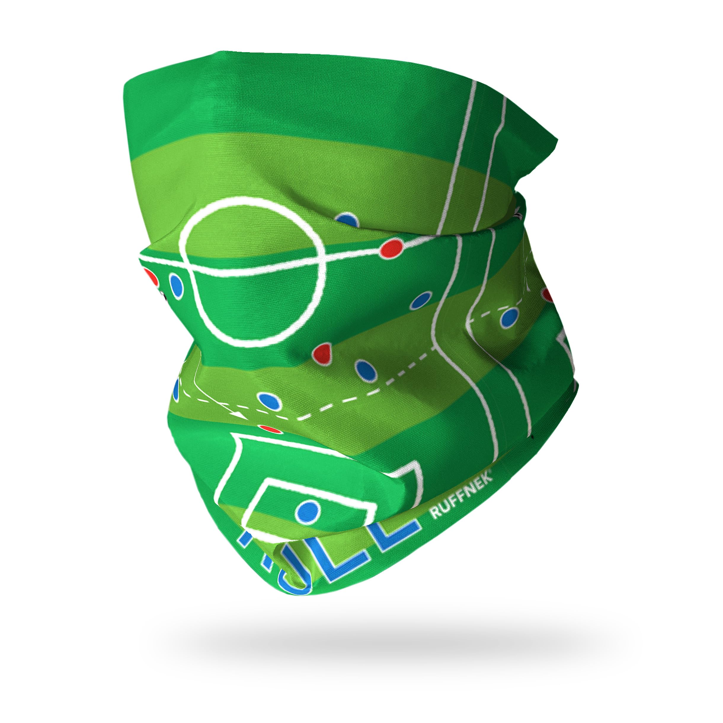Ruffnek Men's Green Offside Rule Football Snood Scarf