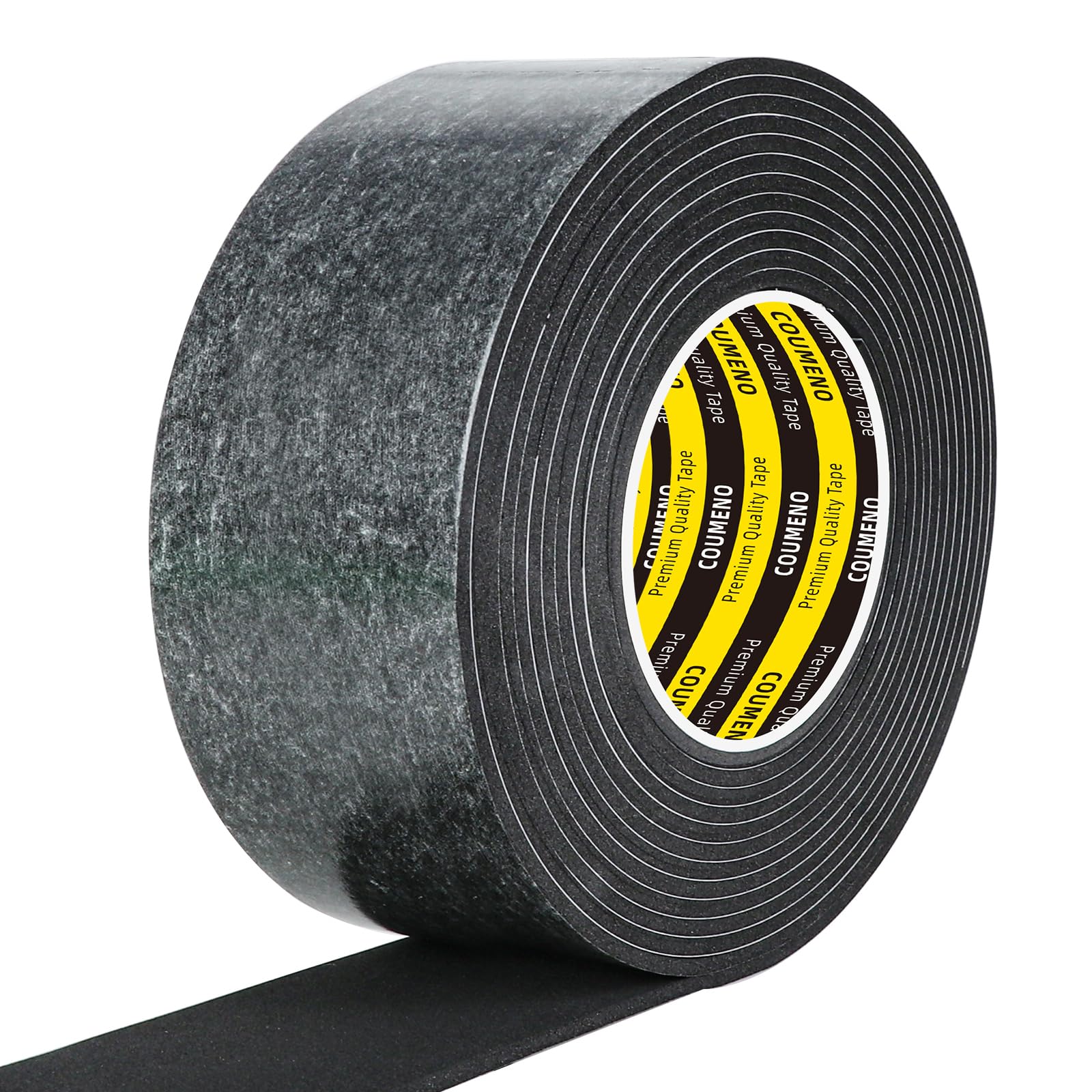 COUMENO EVA Single-Sided Foam Tape, Single-Sided Sealing Strip Foam Pad Sponge Tape Window Weatherproof, Self-Adhesive Insulation Sealing Tape 2inX9.84FT