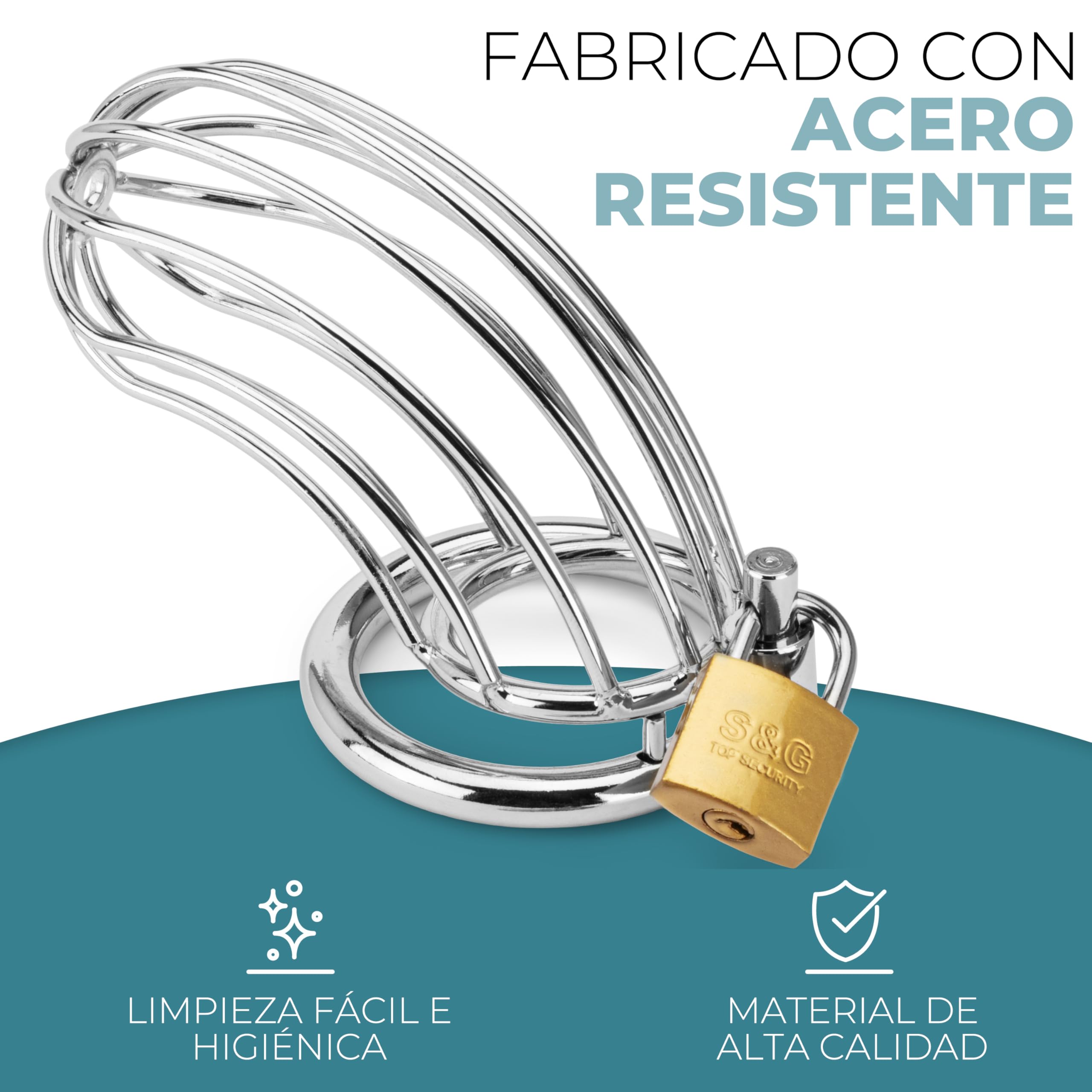 Chastity Cage Hombre, Jaula Castidad Hombre Castigo, Cock Cage Metal | Jaula de Castidad para Pene, Chastity Belt Male, Bondage Cinturon, BDSM, Men Sex Toy, Juegos Sexuales, Sextoys