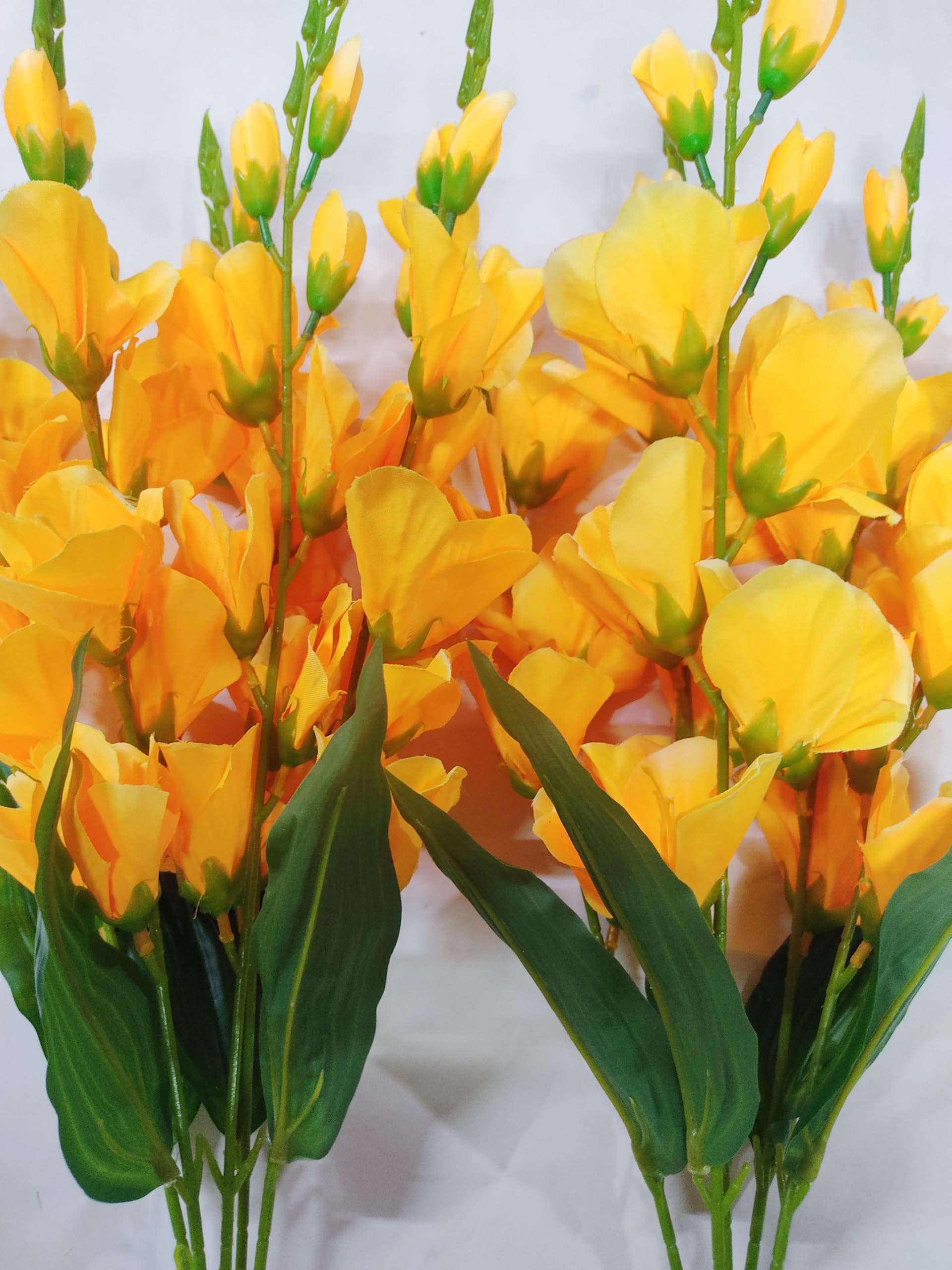 SAF Artificial Gladiolus Flower Bunch (60cm Long, Yellow) Lo -3 SAF Artificial Gladiolus Flower Bunch (60cm Long, Yellow) Lo -3