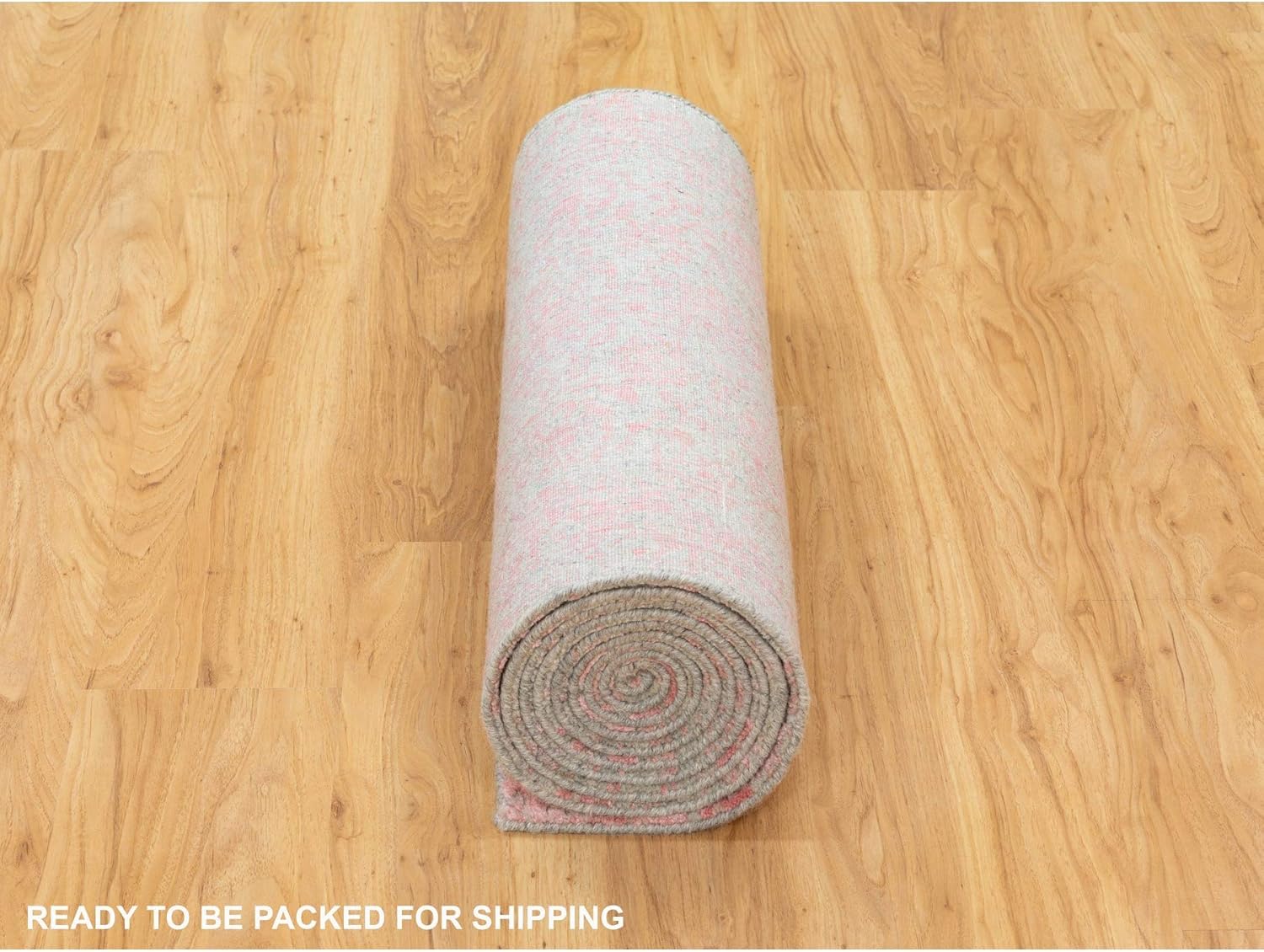 Pink Wool and Art Silk Erased Farsian Design Runner Hand Loomed Jacquard Oriental Rug(2'6"x11'10")