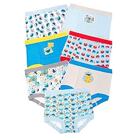 Sesame Street Unisex Baby Potty Elmo, Big Bird + Stickers & Success Chart, 7-Pack Training Pant_Cookie Monster