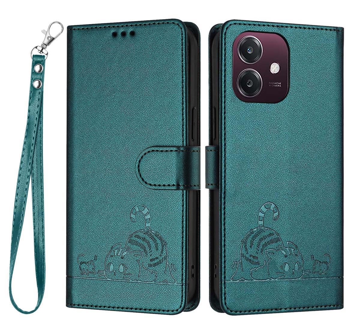GOKEN Custodia A Portafoglio Per Oppo A40 4G / A40m / Oppo A60 5G – Pelle Sintetica Con 3 Slot Carte, Chiusura Magnetica E Cavalletto