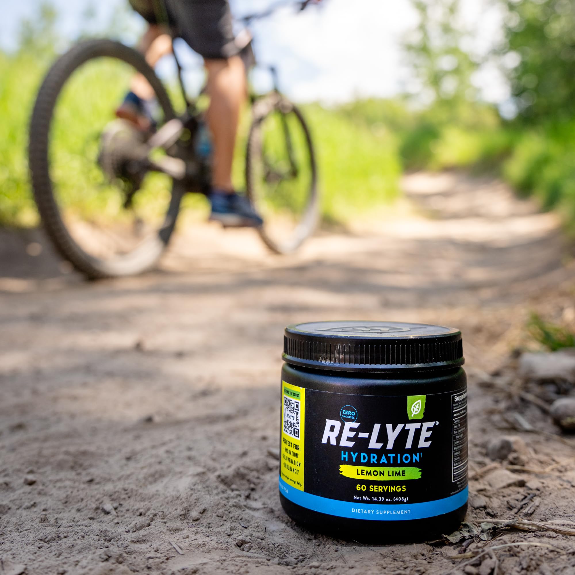 REDMOND Re-Lyte HYDRATION Drink Mix LEMON LIME LARGE, 408g Dose - Elektrolytepulver, zuckerfrei, mit echtem Redmond Real Salt und über 60 wichtigen Mineralstoffen & Spurenelementen