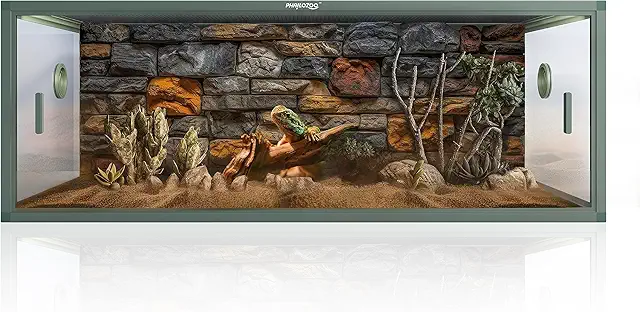 85 Gallon Reptile Tank - 48x24x18 Front Opening Vivarium for Bearded Dragons