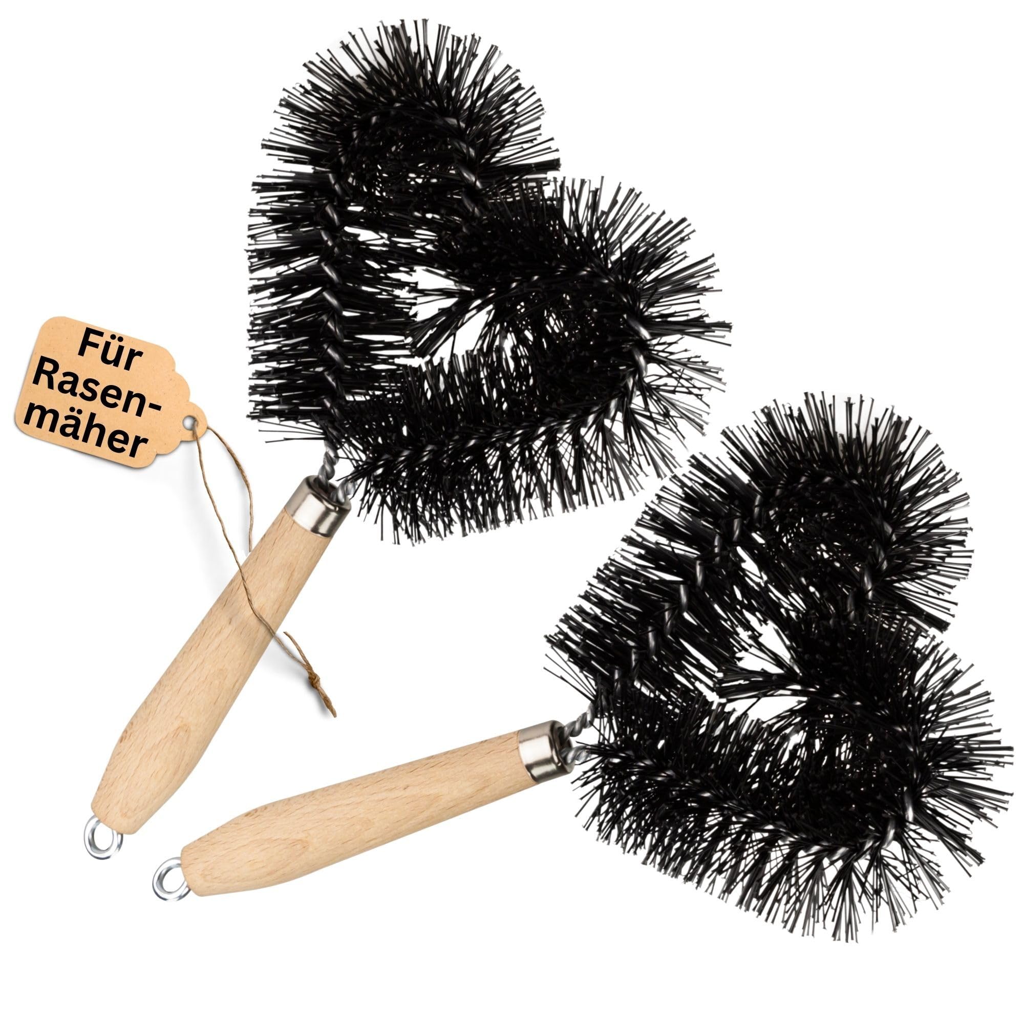Novatool Novaliv Lot de 2 brosses de nettoyage pour tondeuse à gazon, 25 cm, pour tondeuse à gazon électrique, tondeuse autoportée, tondeuse autoportée, balayette et taille-haie