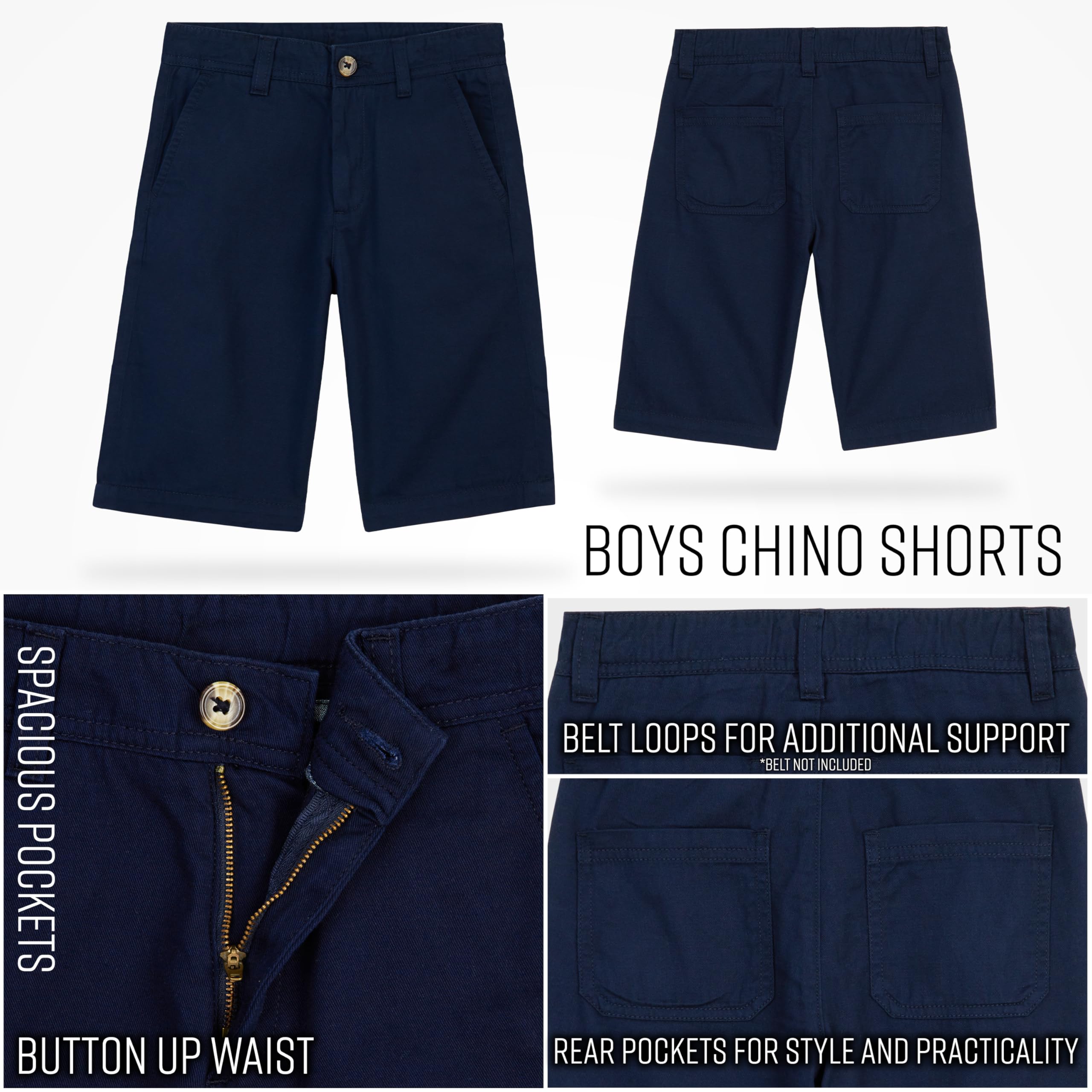 Citycomfort Pantalón Corto Chino de Algodón con Bolsillo para Niño