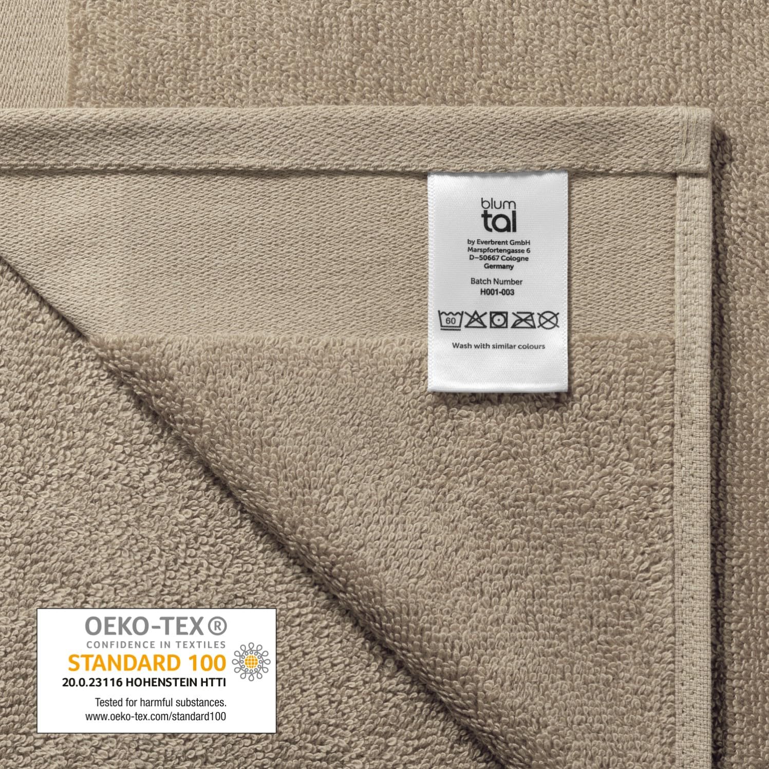 Blumtal Telo Doccia Premium - Set di Asciugamani da Sauna 80x200cm - Asciugamano da Doccia Certificato Oeko-TEX - 100% Cotone - Asciugamani Doccia Grande - 2 Pezzi - Taupe