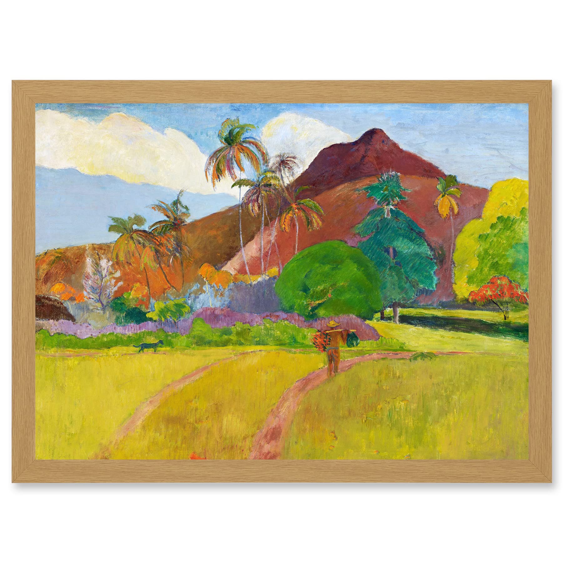 Artery8 Paul Gauguin Tahitian Landscape Painting Artwork Framed Wall Art Print A4