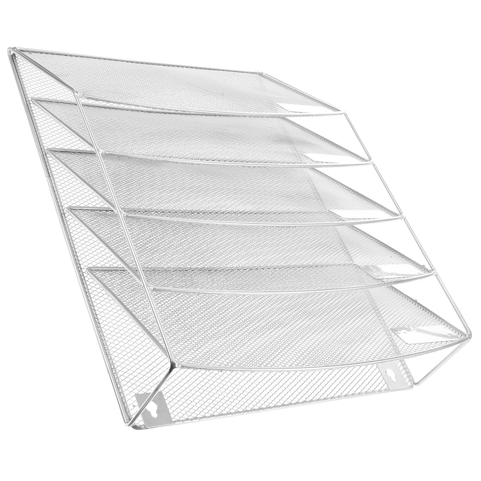 Organizador de Archivos de Pared Plata de Hierro 5 Bolsillos