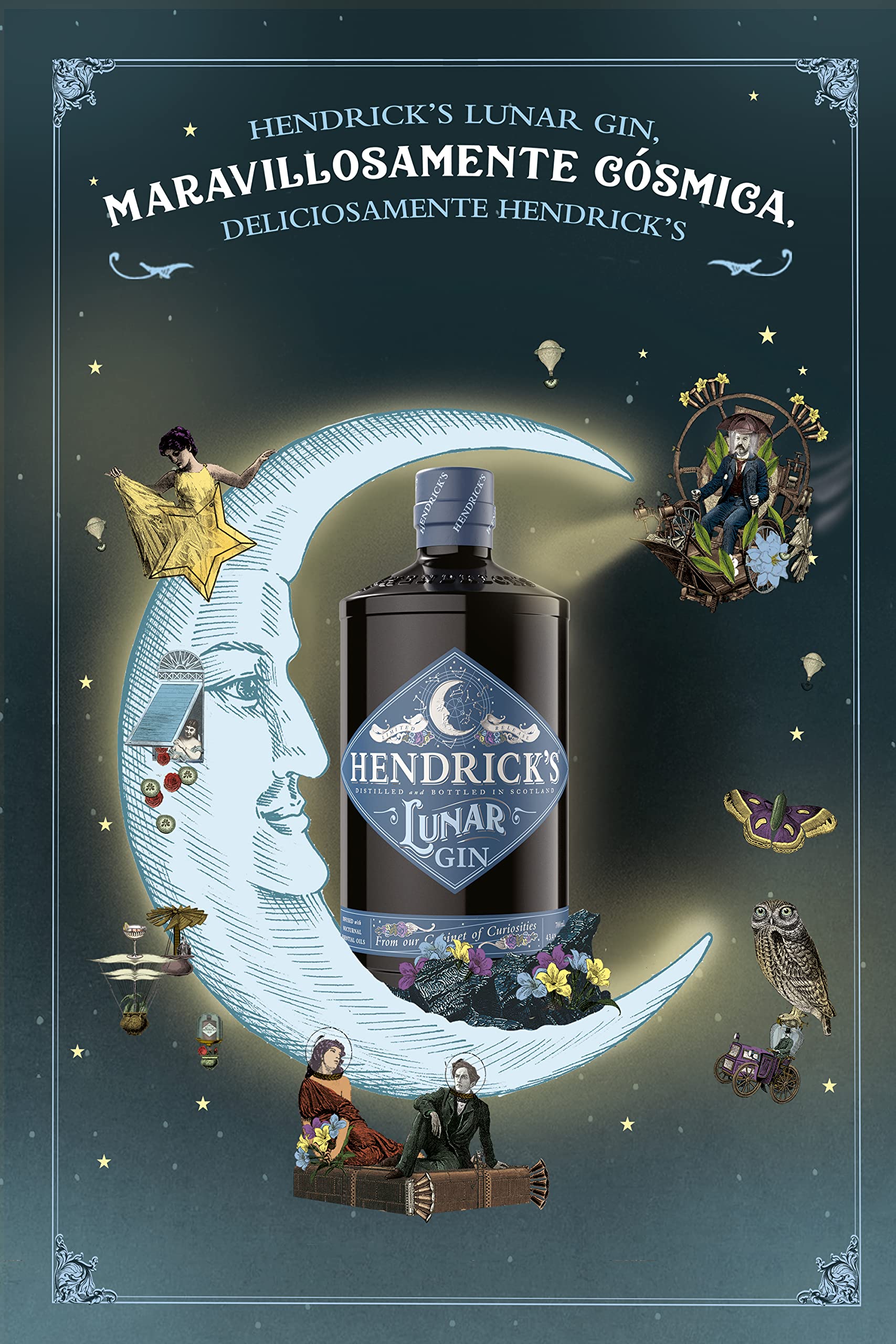 Hendrick's Lunar Ginebra Premium, edición limitada, 700ml