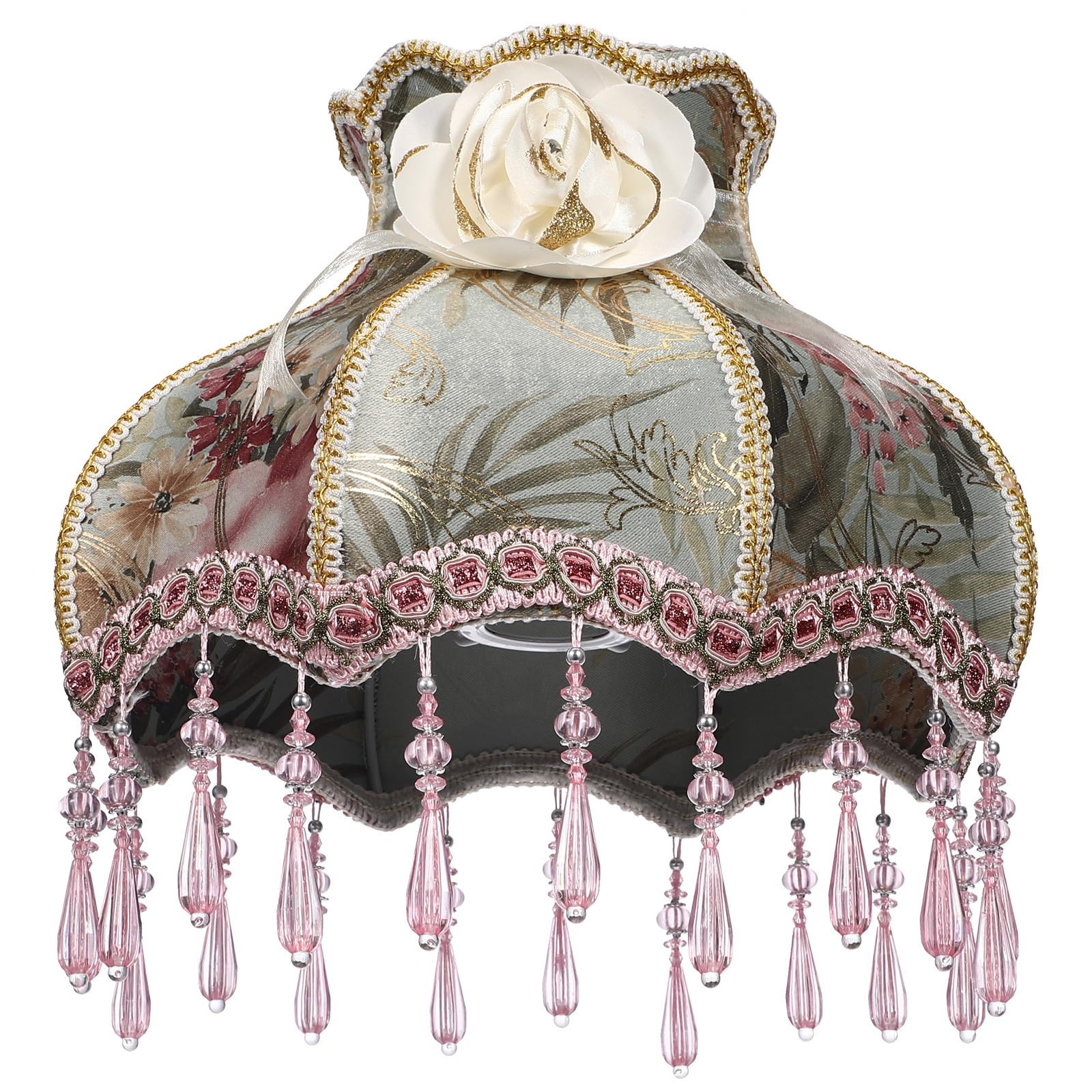 Abat-jour Douille E27 Compatible Style Européen pour Lampe de Table en Tissu Effet Décoratif et Toucher Doux, pour Chambre et Bureau