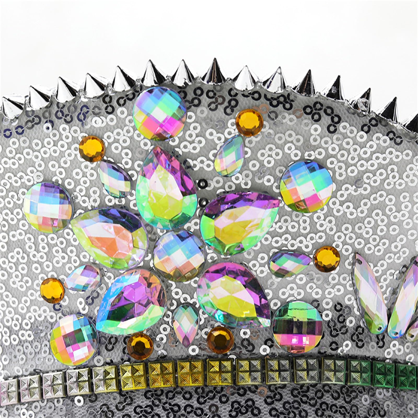 Cappello sergente con paillettes con strass cappello da addio al nubilato festa cosplay cappello night club capitano cappello copricapo tesa larga cappello costume cappello