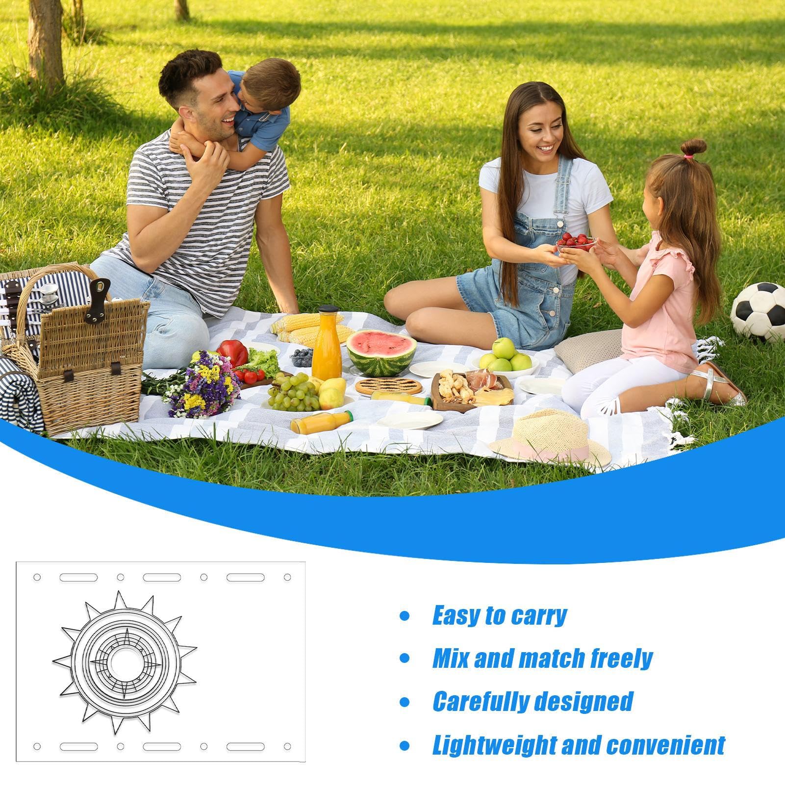 Tablica stołowa Camping, płyta górna Płyta kempingowa Table | Przezroczysty talerz na stół kempingowy do piknikowego kempingowego