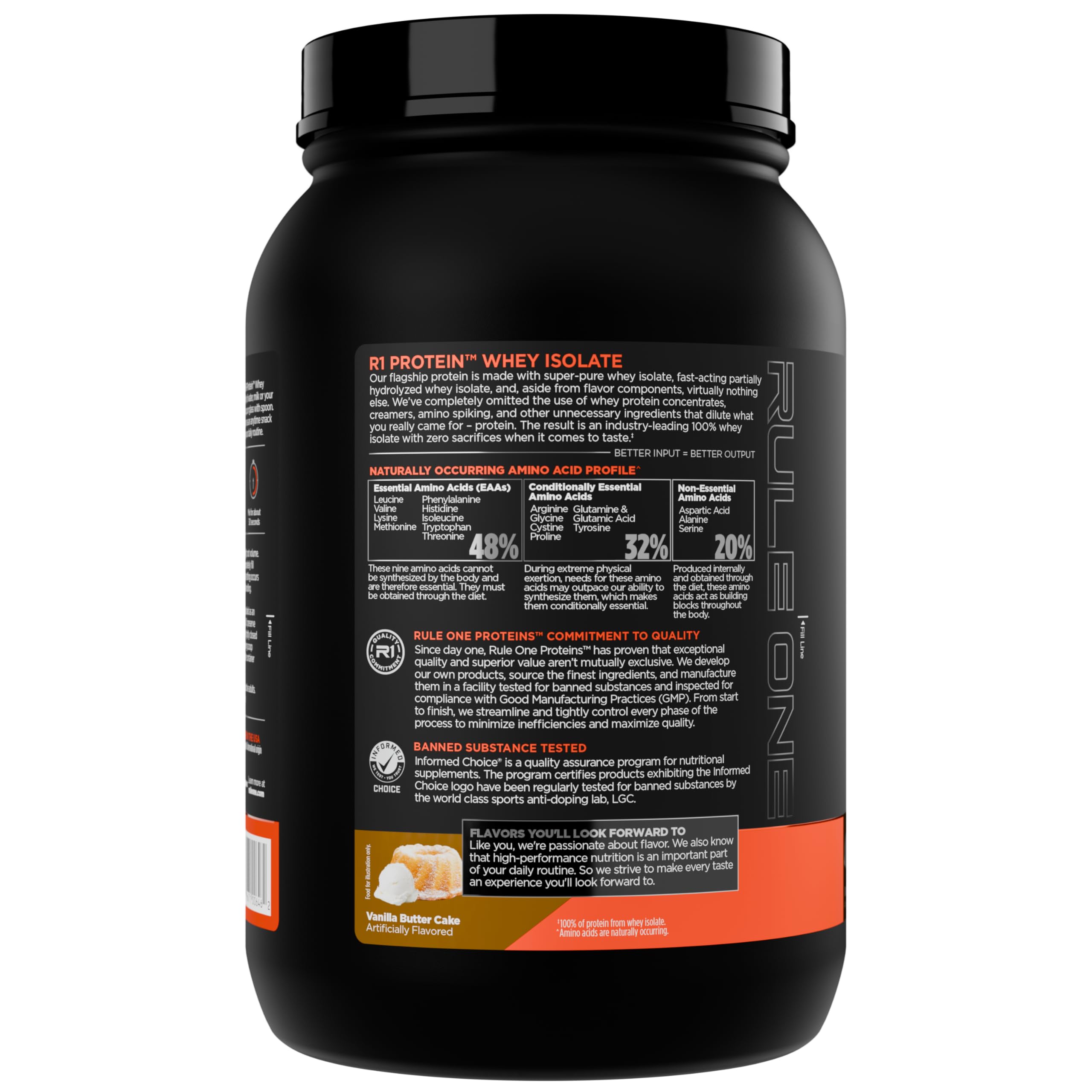 Rule 1 Protein Isolate Vanilla Butter Cake 2Lbs