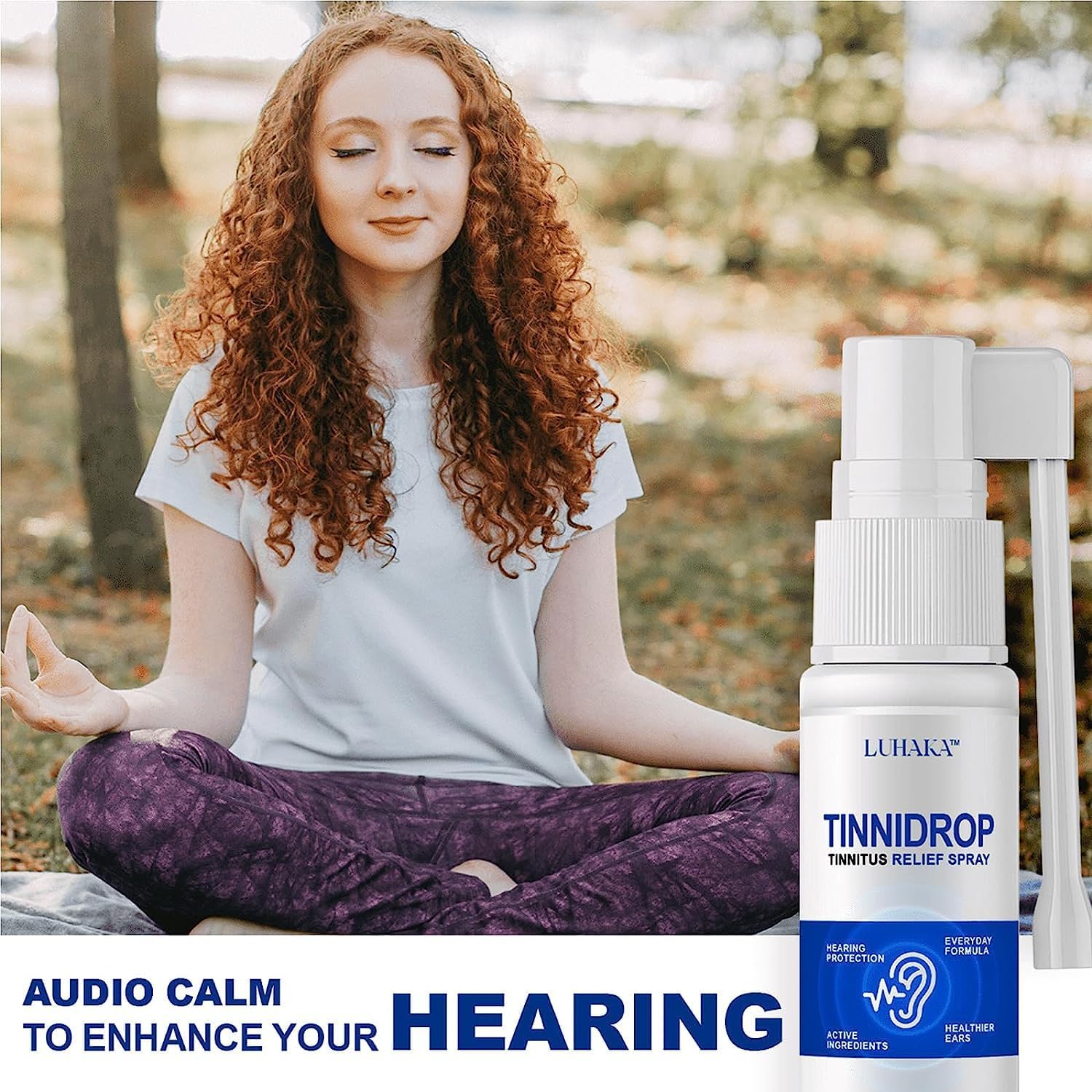 Luhaka Tinnidrop tinnitus relief spray ulga w uszach szumy uszne dyskomfort w uszach czyszczenie woskowiny w uszach spray do pielęgnacji