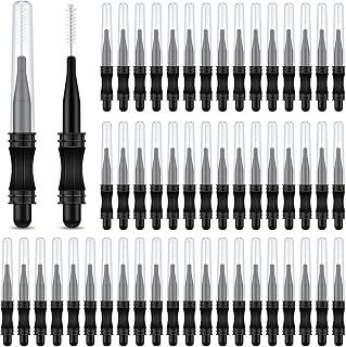 Romooa 100 Pack Micro Eyebrow Brushes with Caps - Brow Lamination, Lash Extension, Eyelash Lift & Separation Tools