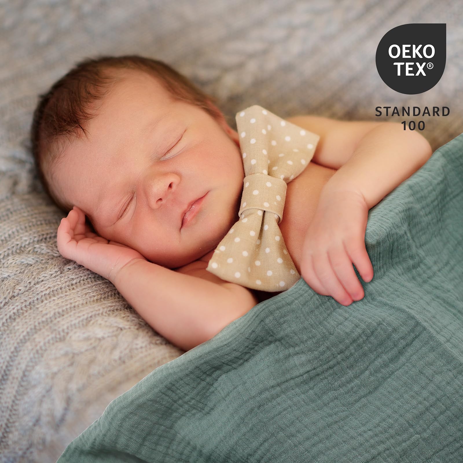 Soarwg Kids Muslin Cloth Baby Swaddle Cloths for Newborns, Pack of 3 Muslin Blanket, Large 95 x 100cm Baby Blanket - Baby Swaddle Blanket Burp Cloths, Swaddle Cloth Essential Items for Baby Shower - 4