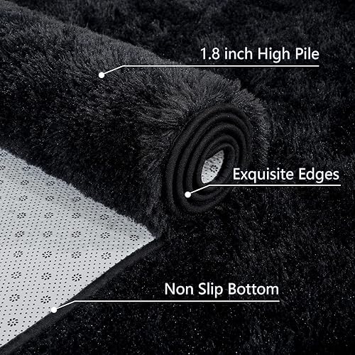 Miniatura 6 de AROGAN Alfombra de pasillo de 2 x 6 pies para dormitorio, alfombras lavables con espuma viscoelástica para pasillos, entrada, alfombra mullida para