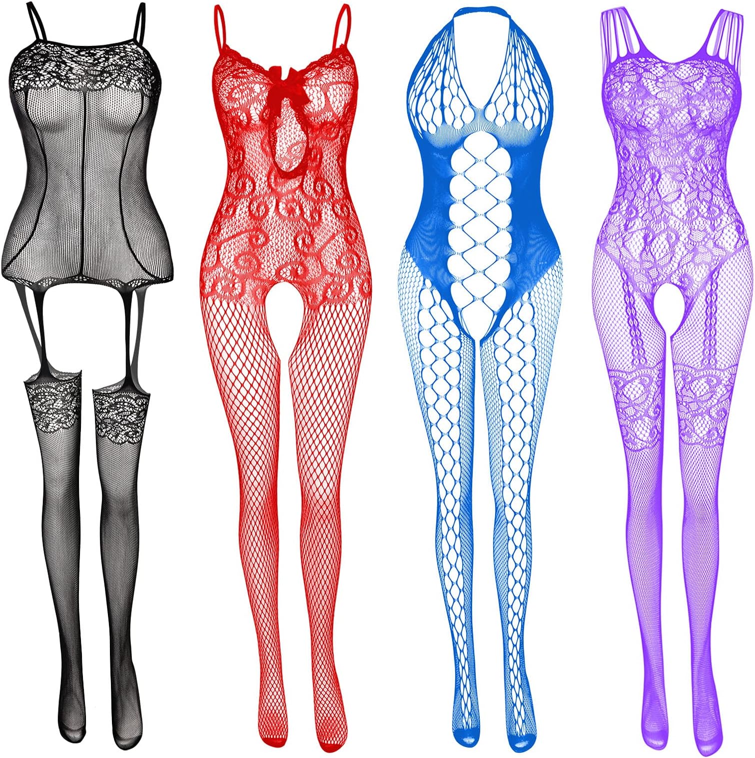 4 Pcs fishnet lingerie for women
