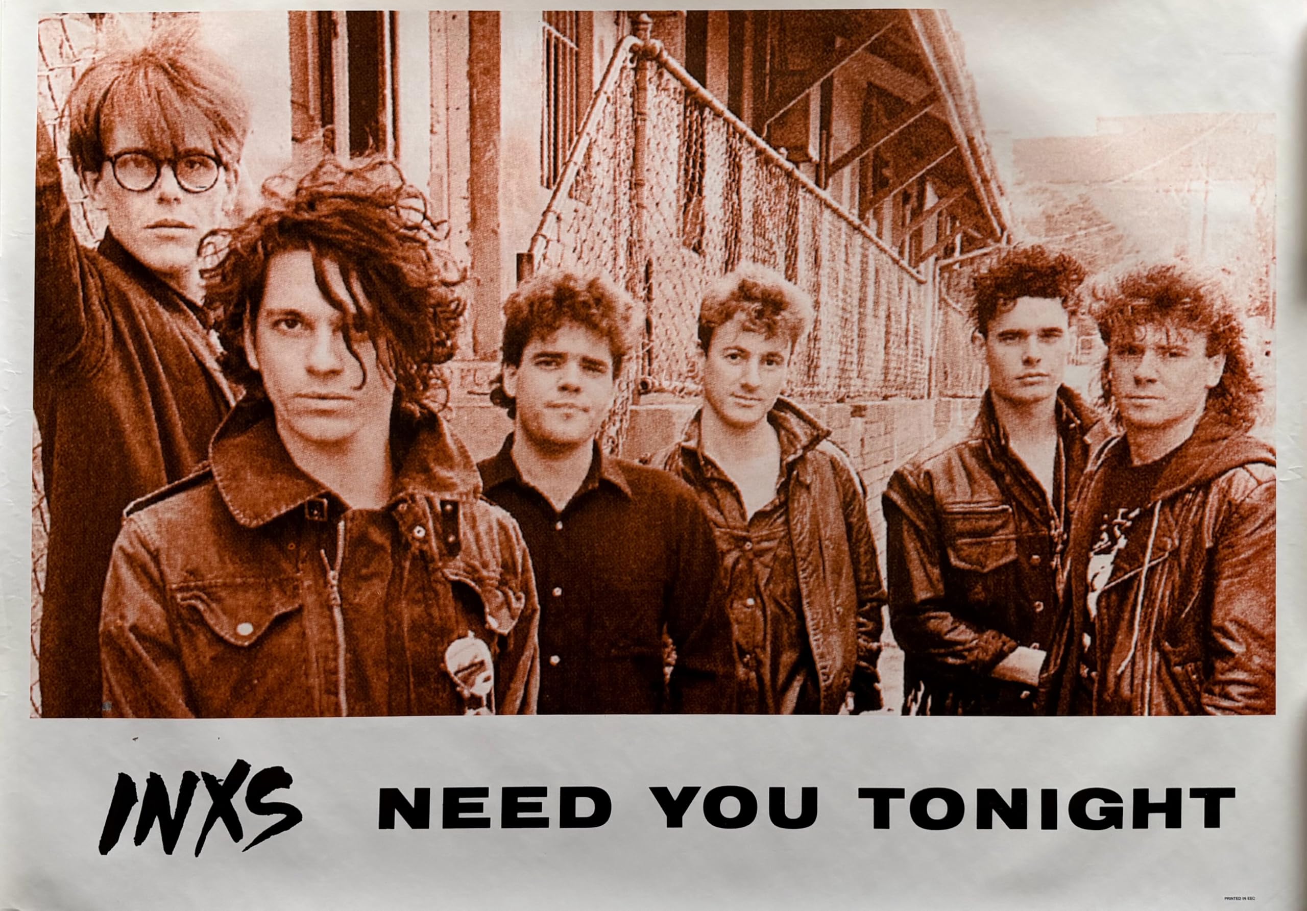 Affiche INXS Need You Tonight 64x90 cm pour deco murale rock