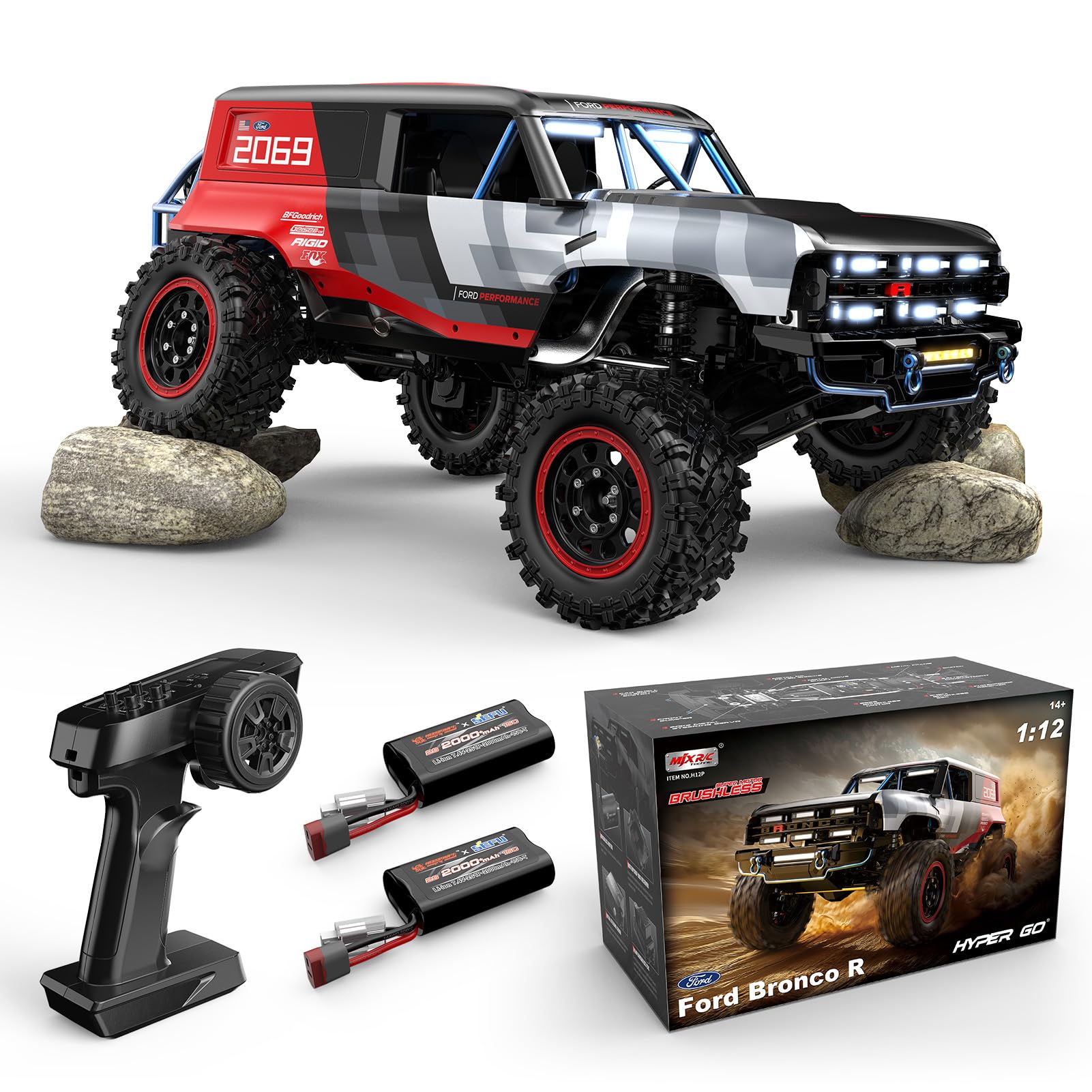 MJX H12P フォードブロンコ クローラーラジコンRTR ブラシレスモーター Amazon.com: MJX H12P 1/12 Ford Bronco R Brushless RC