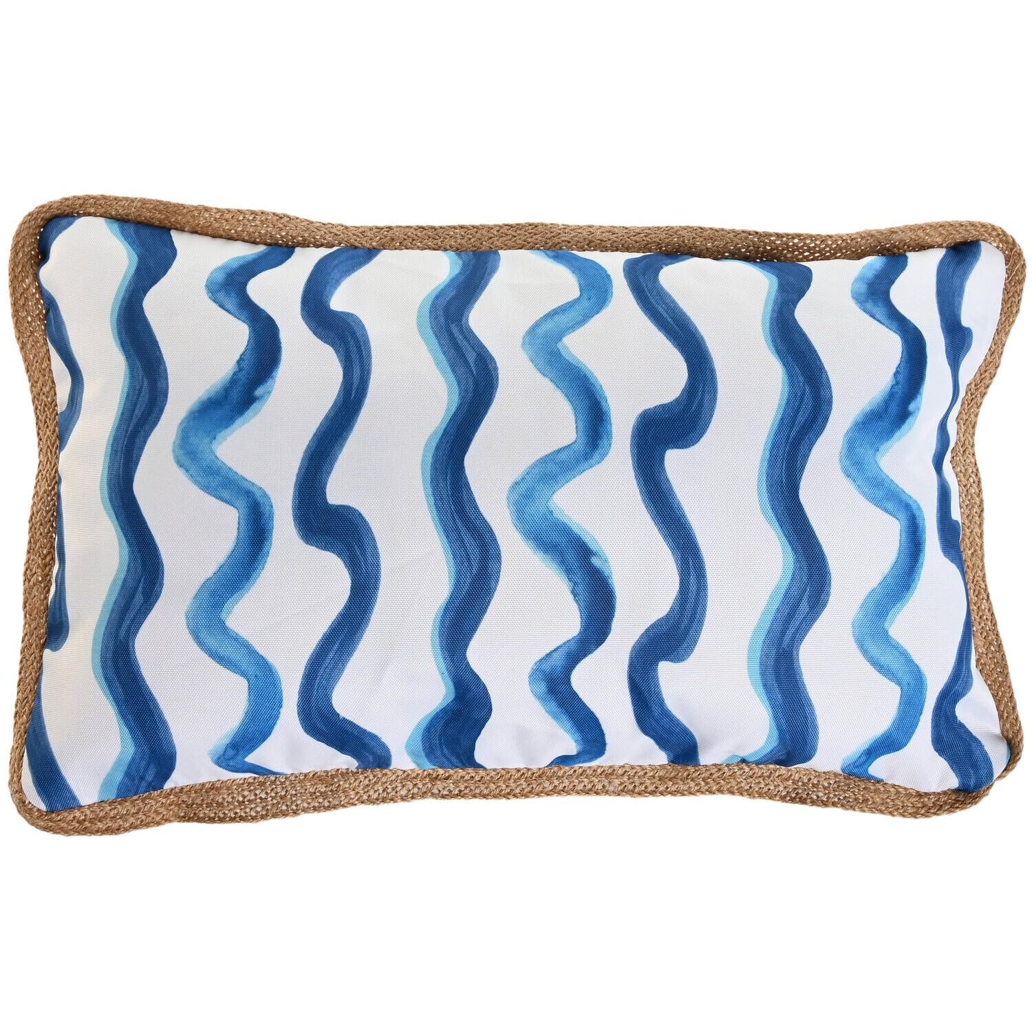 Coussin polyester 50x30 bleu waterproof 380g pour jardin