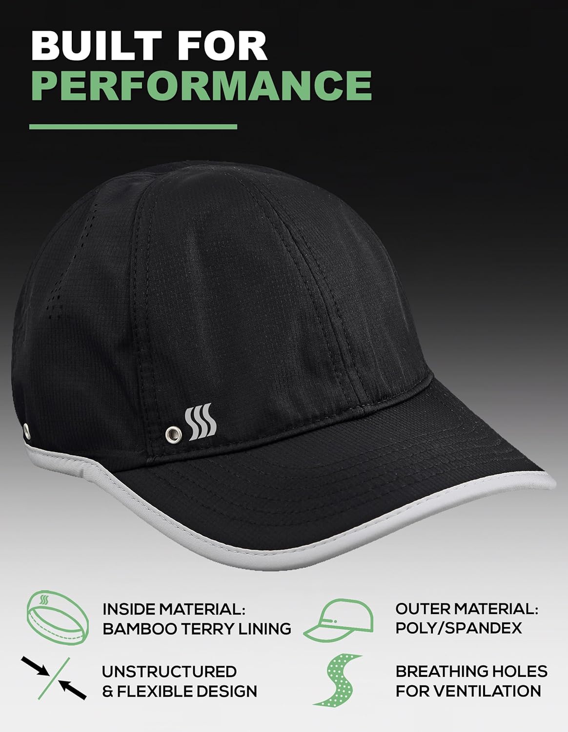 SAAKA Featherlight Sports Hat. Lightweight, Quick Drying. Running, Tennis & Golf Cap for Women & Girls - Image 3