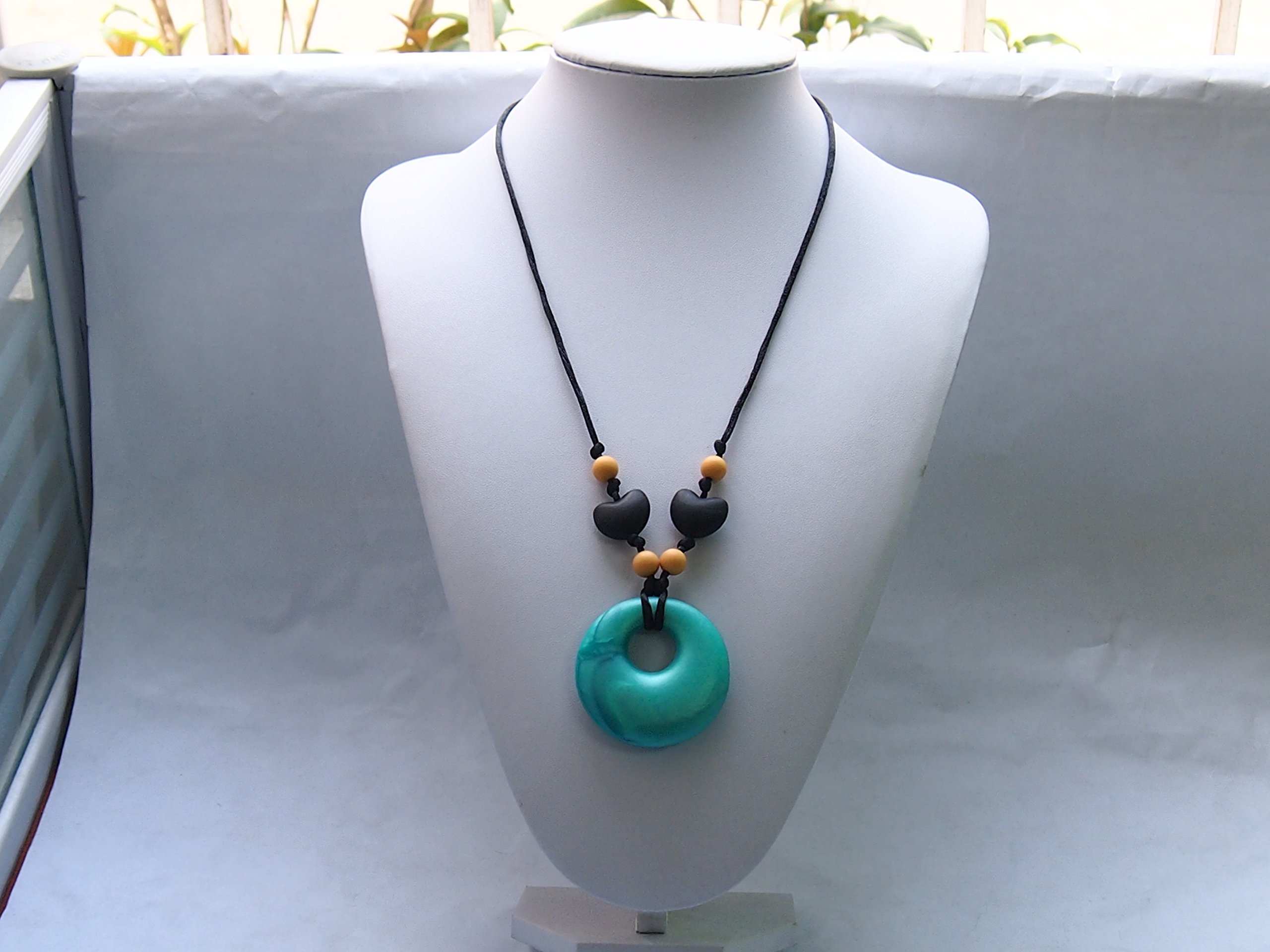 Lily Bear Silicone Baby Teething & Breastfeeding Pendant Necklace/Jewellery for Mum (Metallic Aqua)