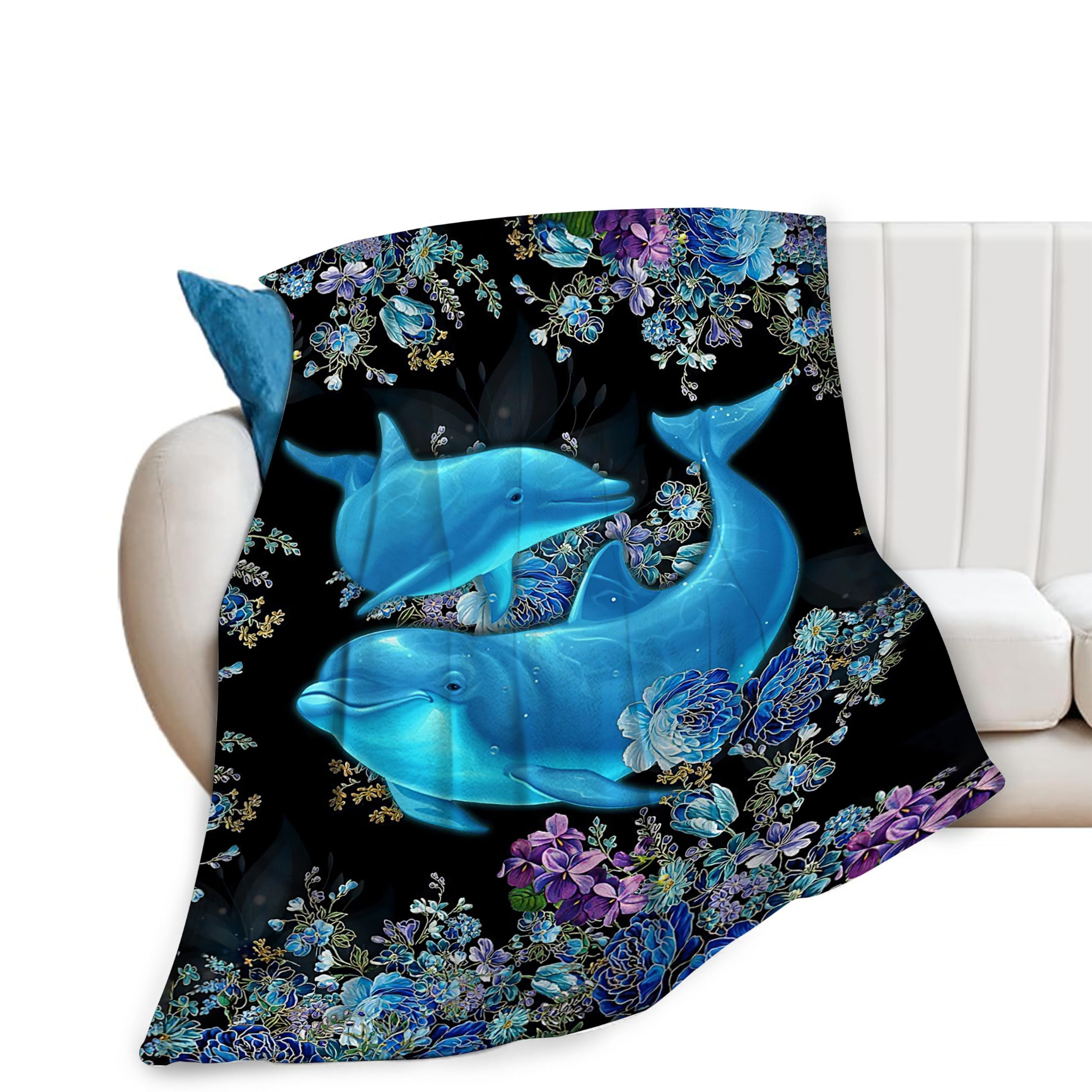 Buy Mecowcm Dolphin Ocean Plush Throw Blanket Super Soft Cozy Warm
