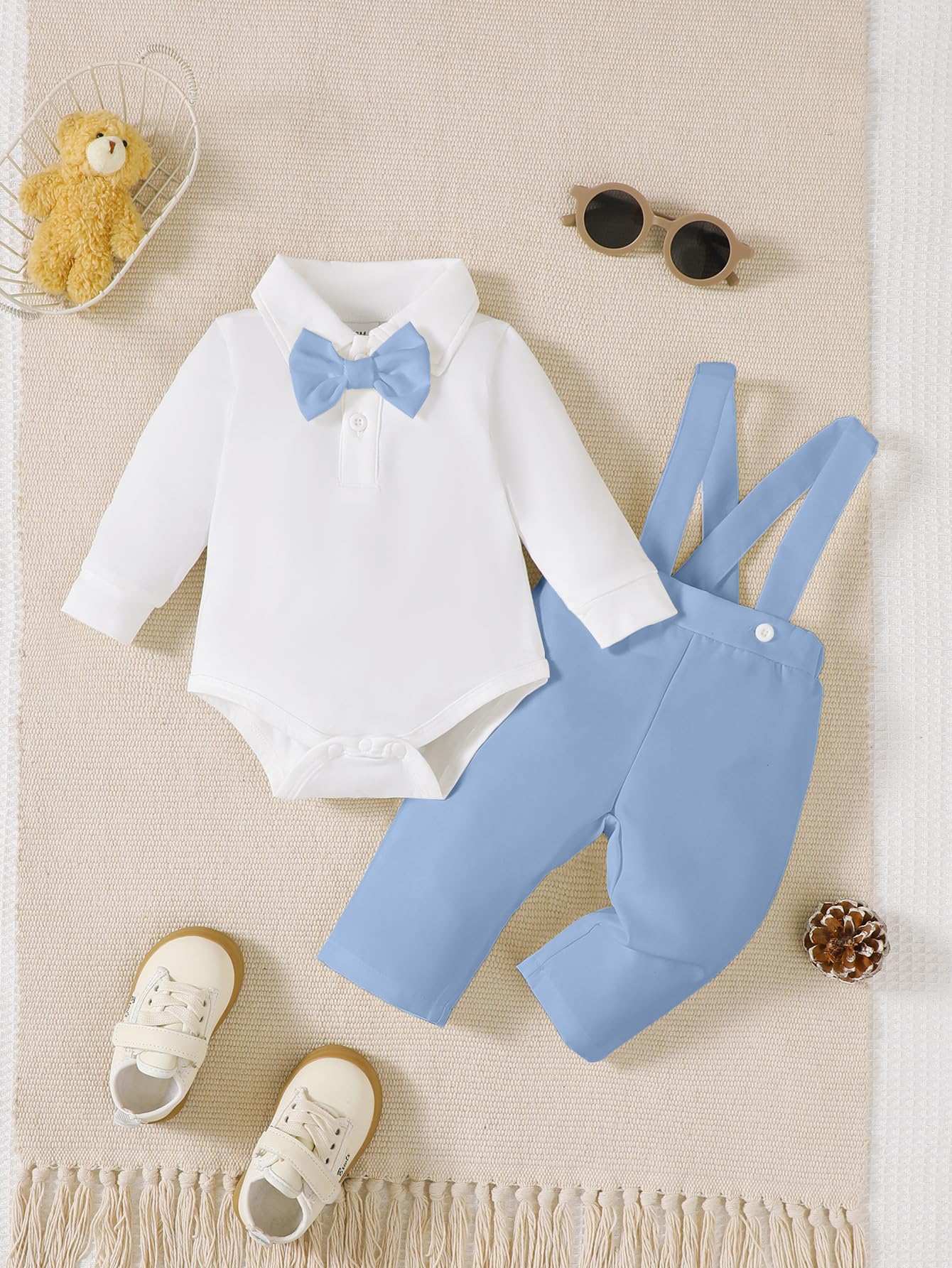 Traje de bautizo para bebé niño pequeño caballero — view 2