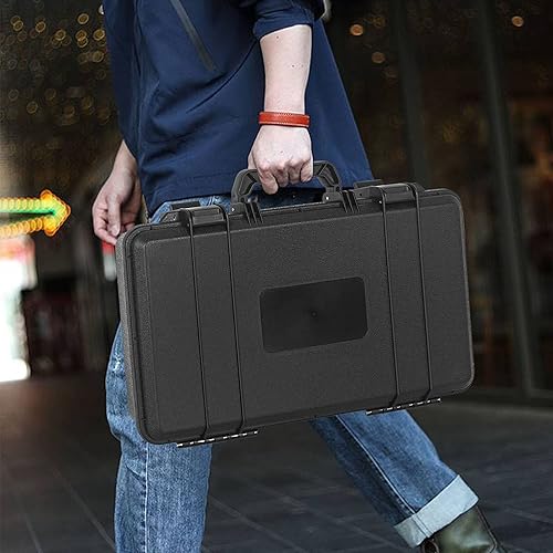 Miniatura 30 de Funda protectora rígida a prueba de golpes resistente al agua con inserto de espuma personalizado para cámara, etc., 11 x 9.5 x 5 pulgadas