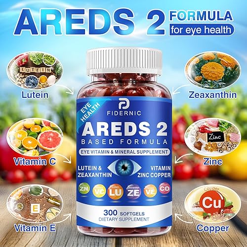 Miniatura 4 de AREDS 2 Suplemento de vitaminas y minerales para los ojos - Suplemento de luteína y zeaxantina, vitamina C y E, zinc y cobre para protección de la