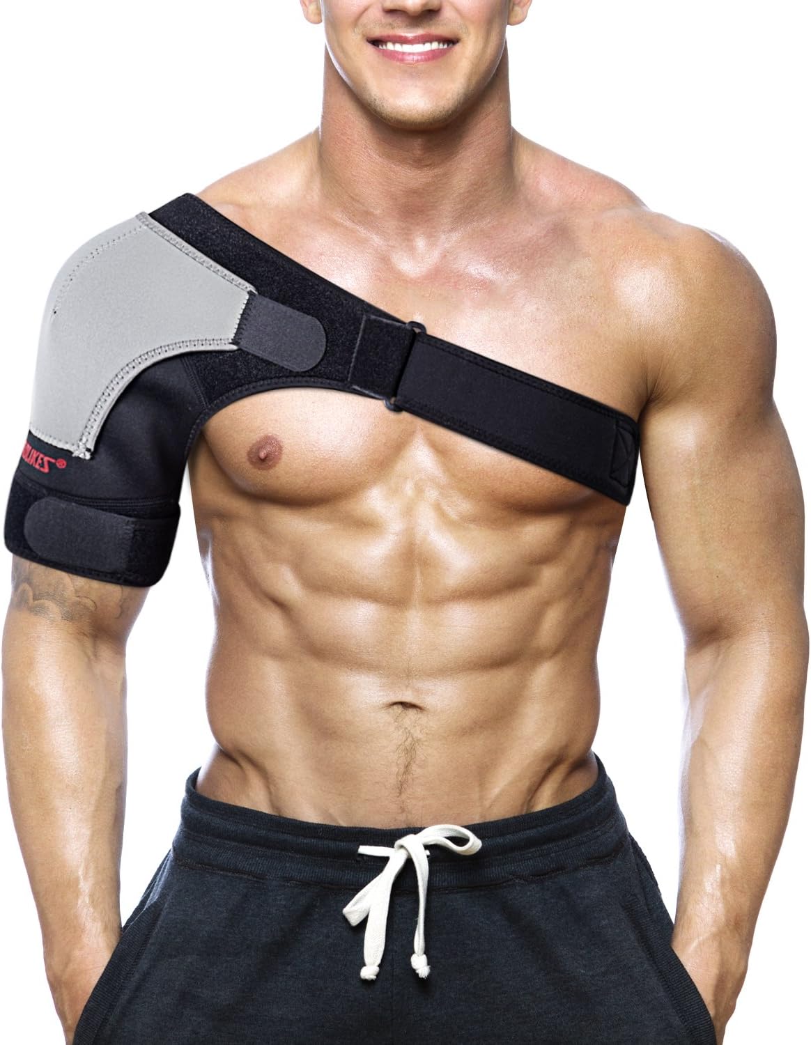 Weiji Shoulder Brace, Breathable Neoprene Rotator Cuff Shoulder Support with Pressure Pad for Shoulder Pain, Shoulder Compression Sleeve for Men&Women