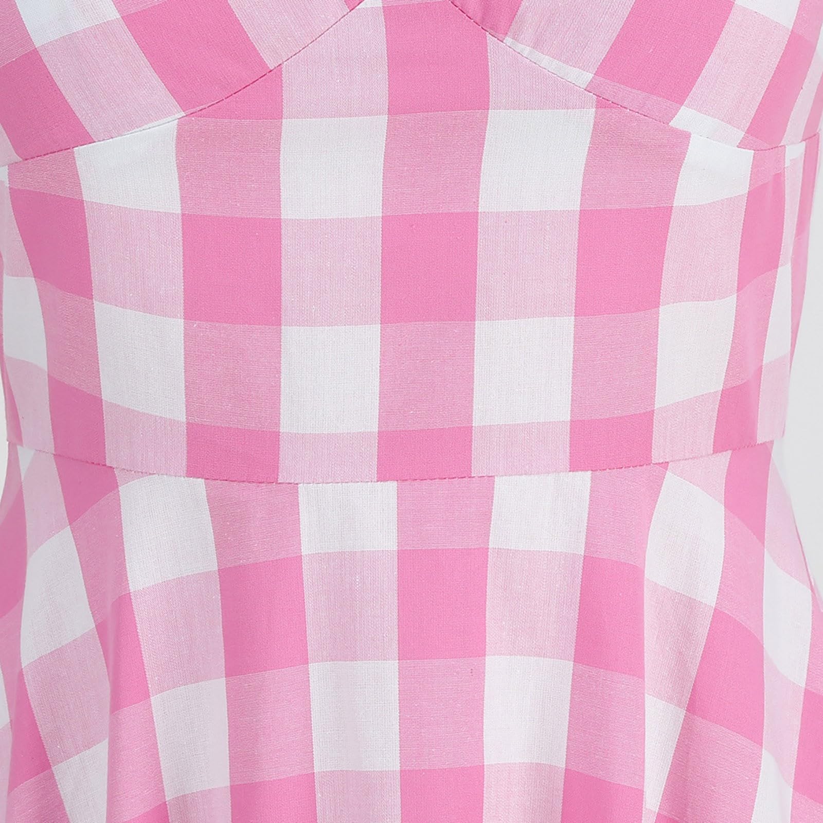 Swing Kleid Ärmellose Rockabilly Kleider Damen 50Er Jahre Vintage Faschingskostüme Petticoat Damen Karierte Coctailkleid A Linie Faltenrock Hochzeit Festlich Knielang Kleid Ballkleid
