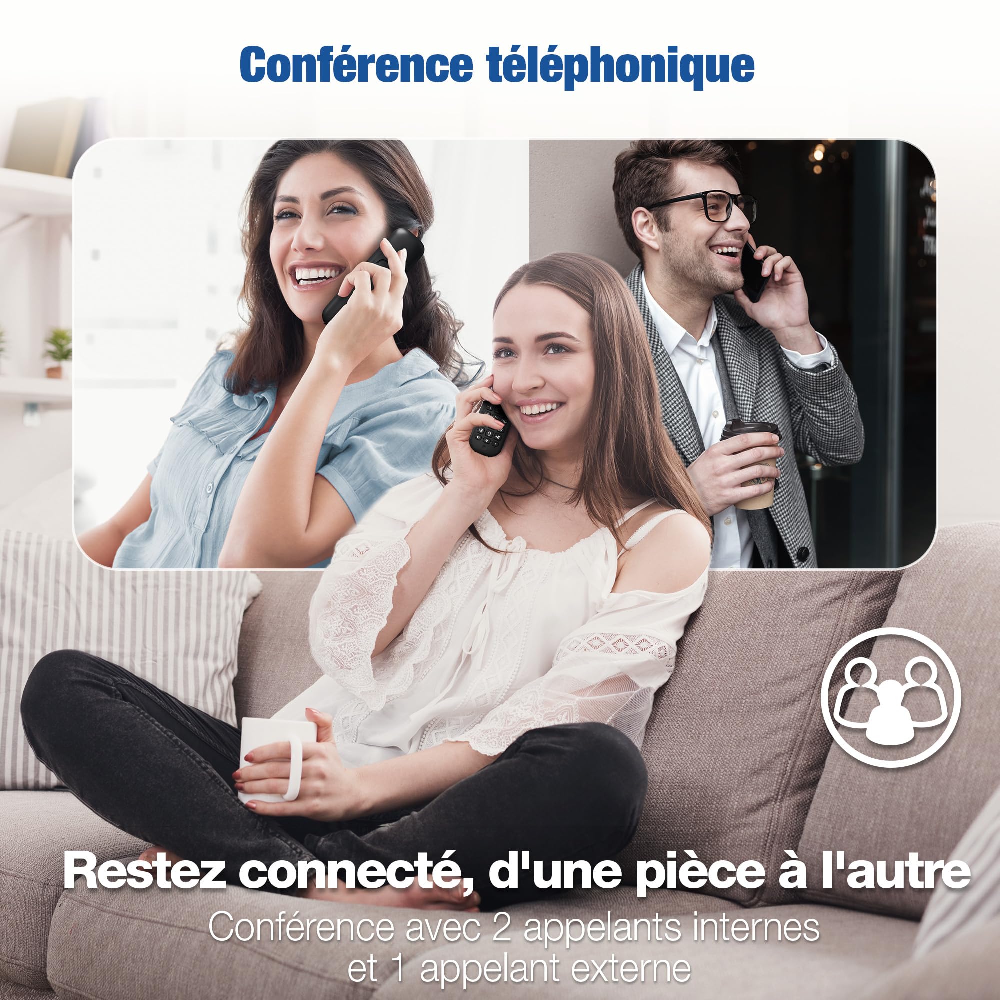 VTech CS901 Téléphone sans Fil DECT 2 combinés, Blocage d’appels, Identification, Haut-Parleur