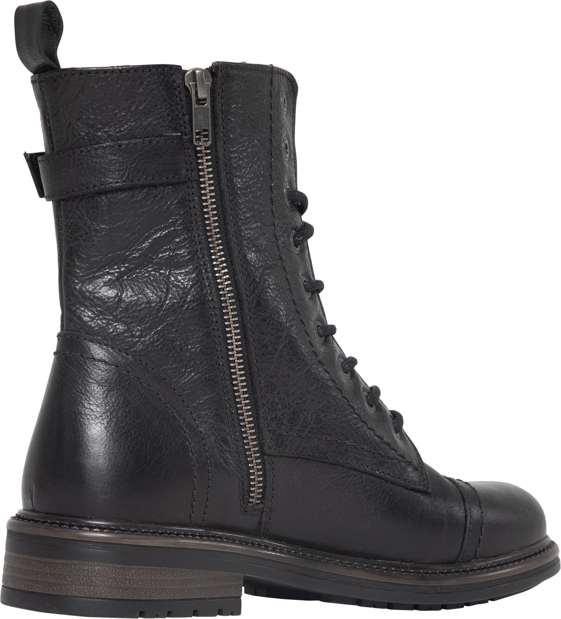 John Doe - Jackie Damen High Heel Motorradstiefel Schwarz Schwarz 39 | Leder