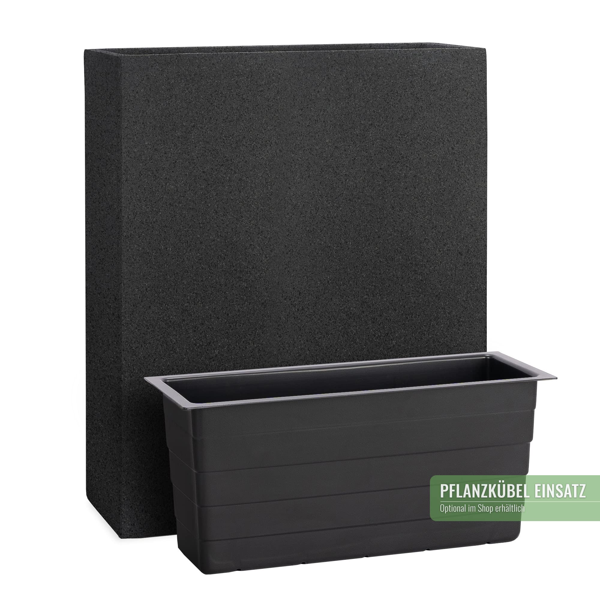 Pflanzwerk® Donica na rośliny Divider granit antracyt 92 x 80 x 30 cm *odporna na mróz donica na kwiaty * ochrona przed promieniowaniem UV* * * towar wysokiej jakości *