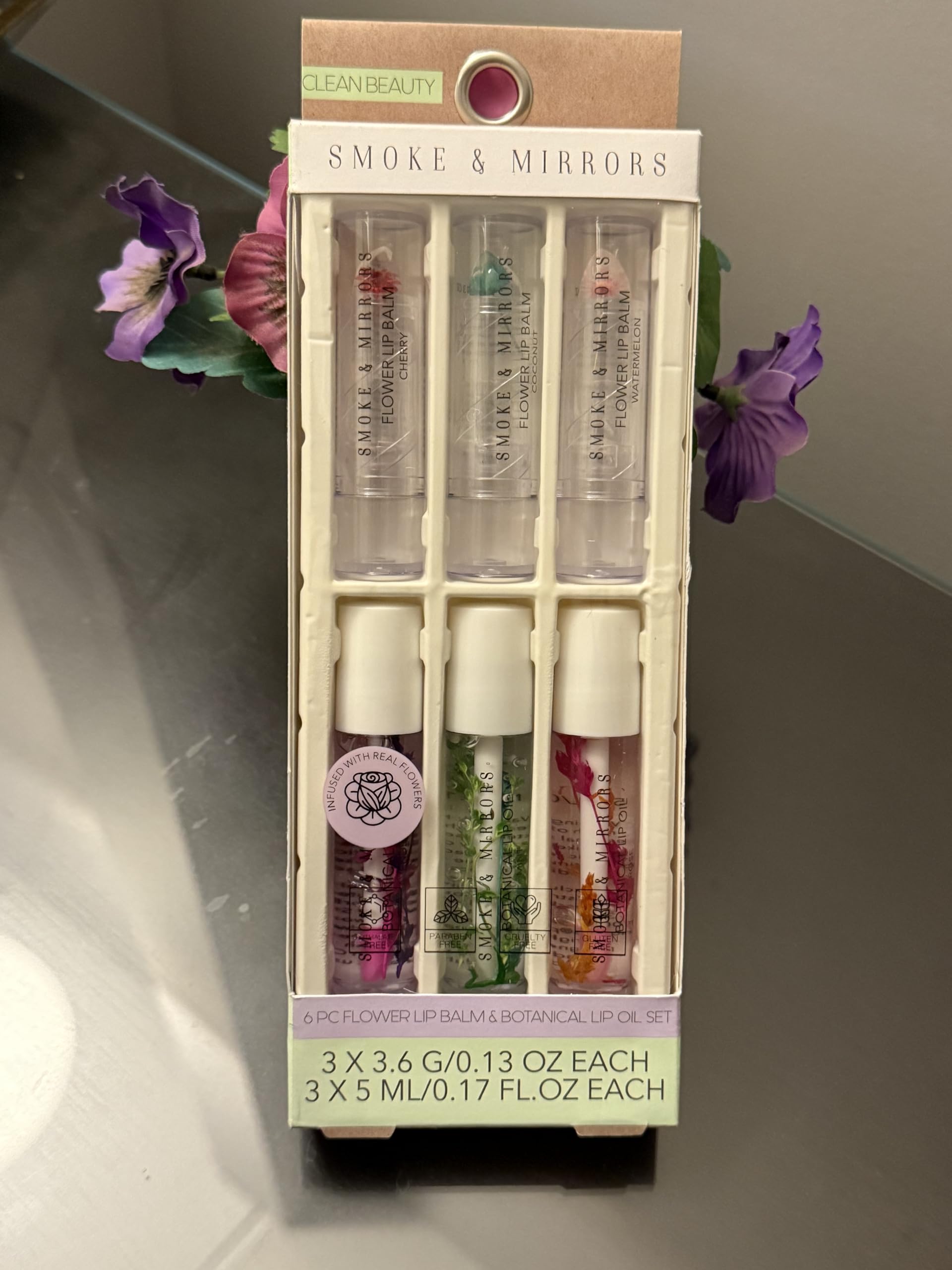 Amazon.com : SMOKE & MIRRORS flower lip balm &botanical lip oil