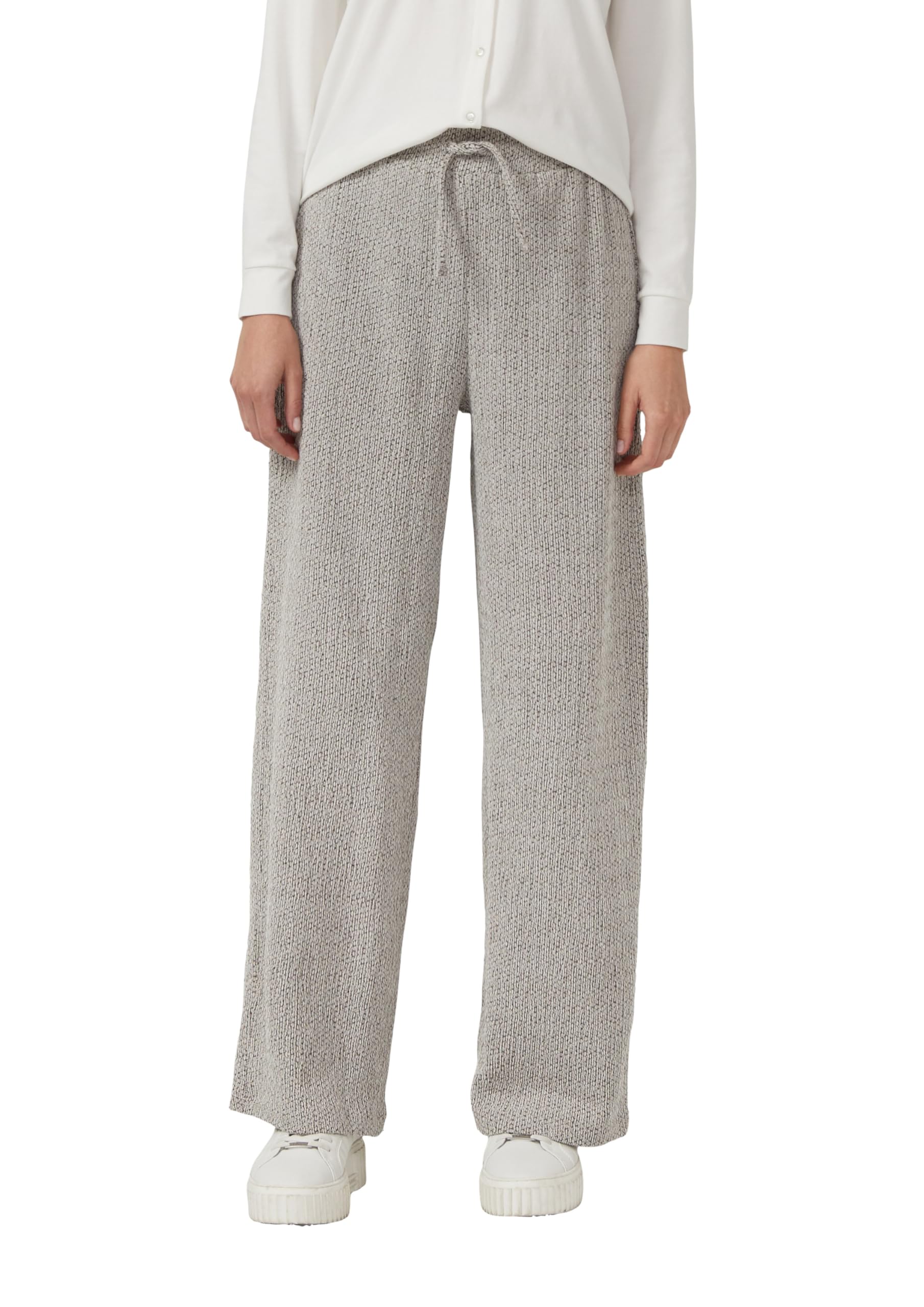 s.Oliver Strukturierte Wide-Leg-Hose mit Tunnelzug