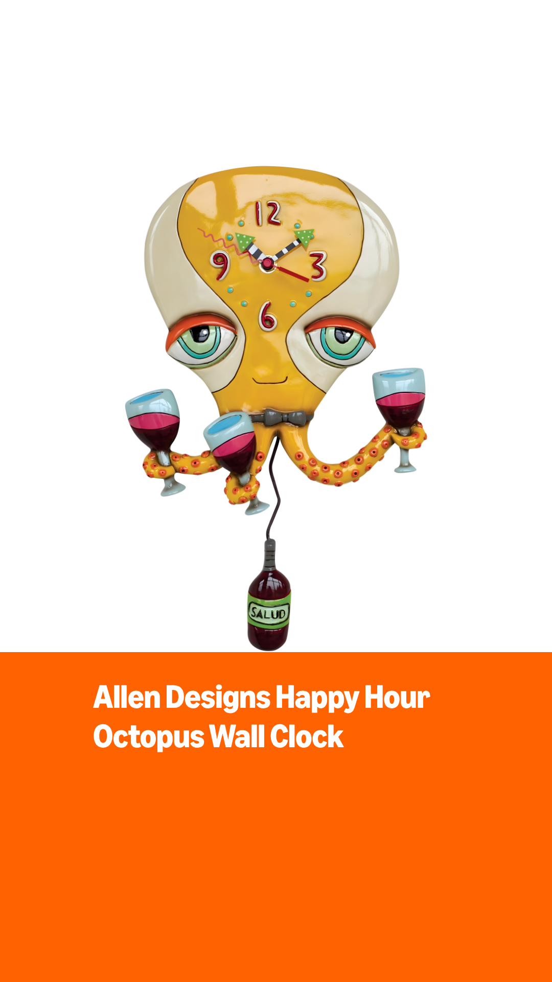 Amazon.com: Allen Designs Happy Hour Octopus Hand Painted Pendulum