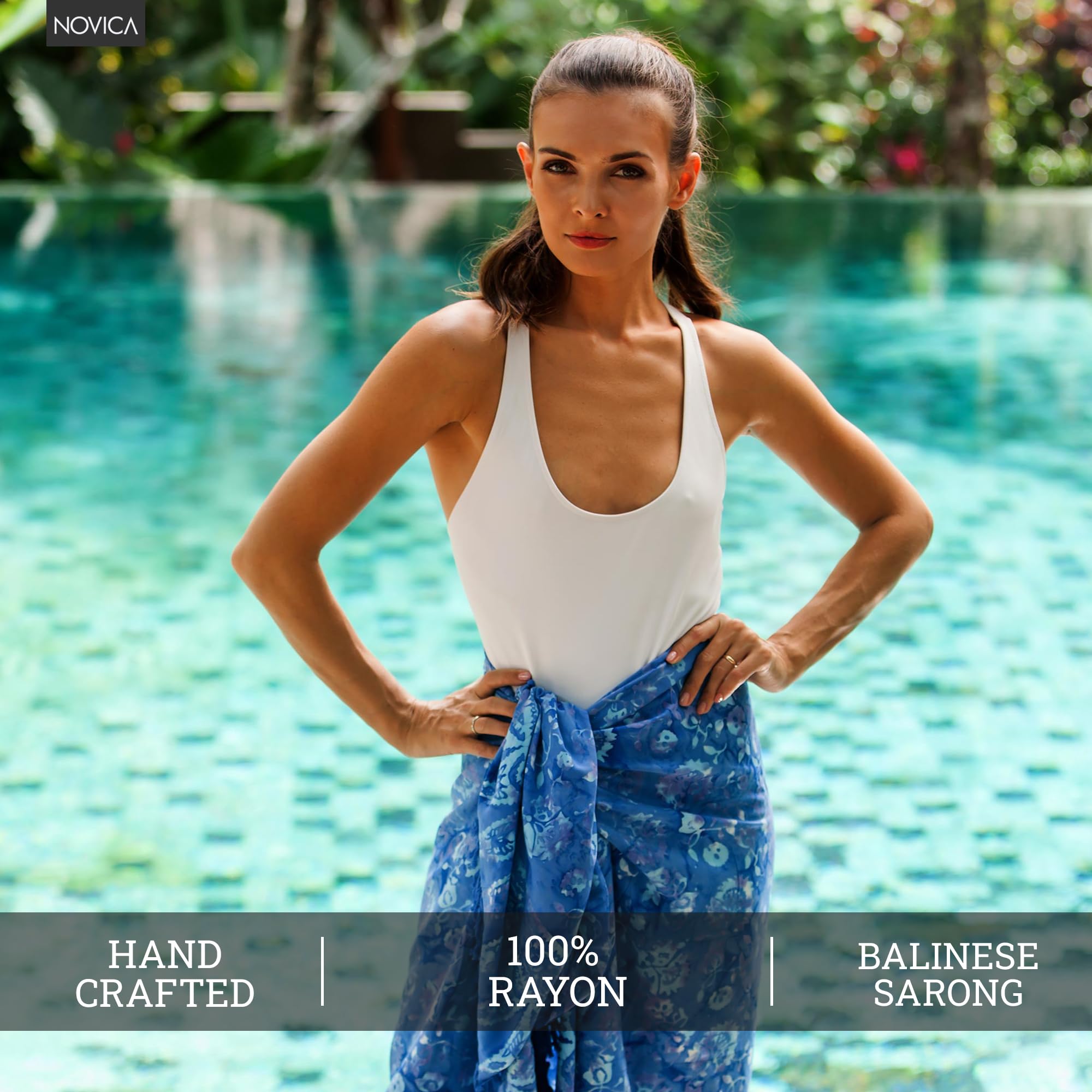 NOVICA Pareo Batik 100% rayón