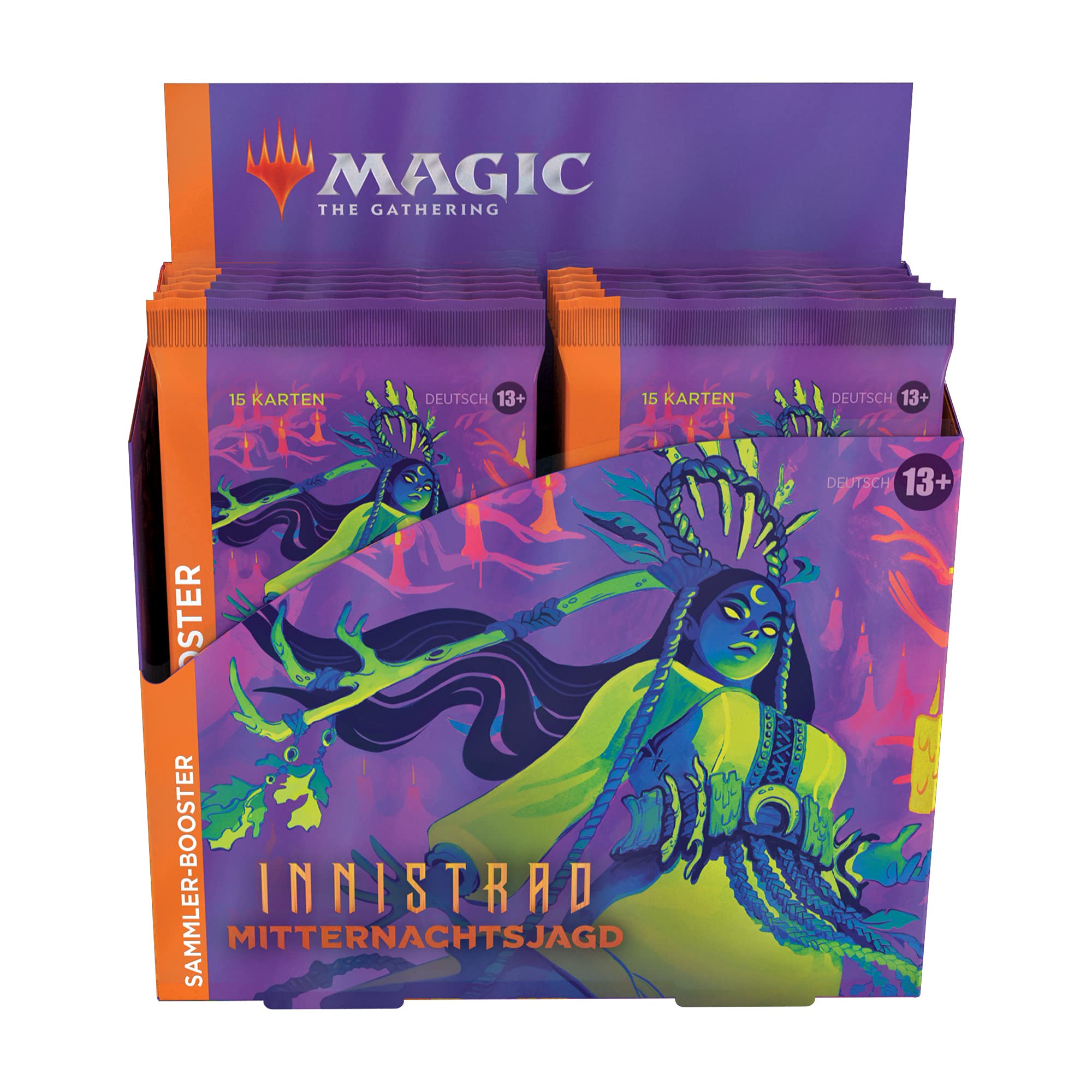 Magic the Gathering Innistrad: Mitternachtsjagd Sammler Display, 12 Booster (Deutsche Version)