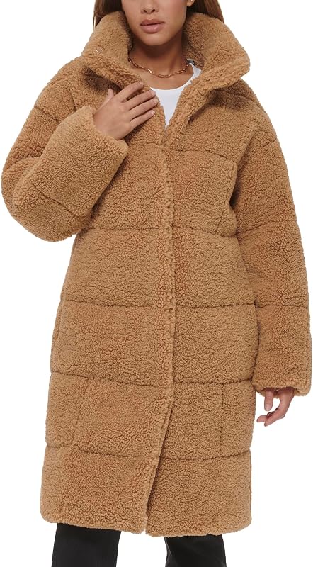 Levi's Women's Patchwork Quilted Teddy Coat