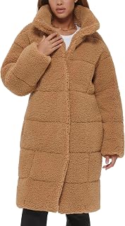 Women's Patchwork Quilted Teddy Coat
